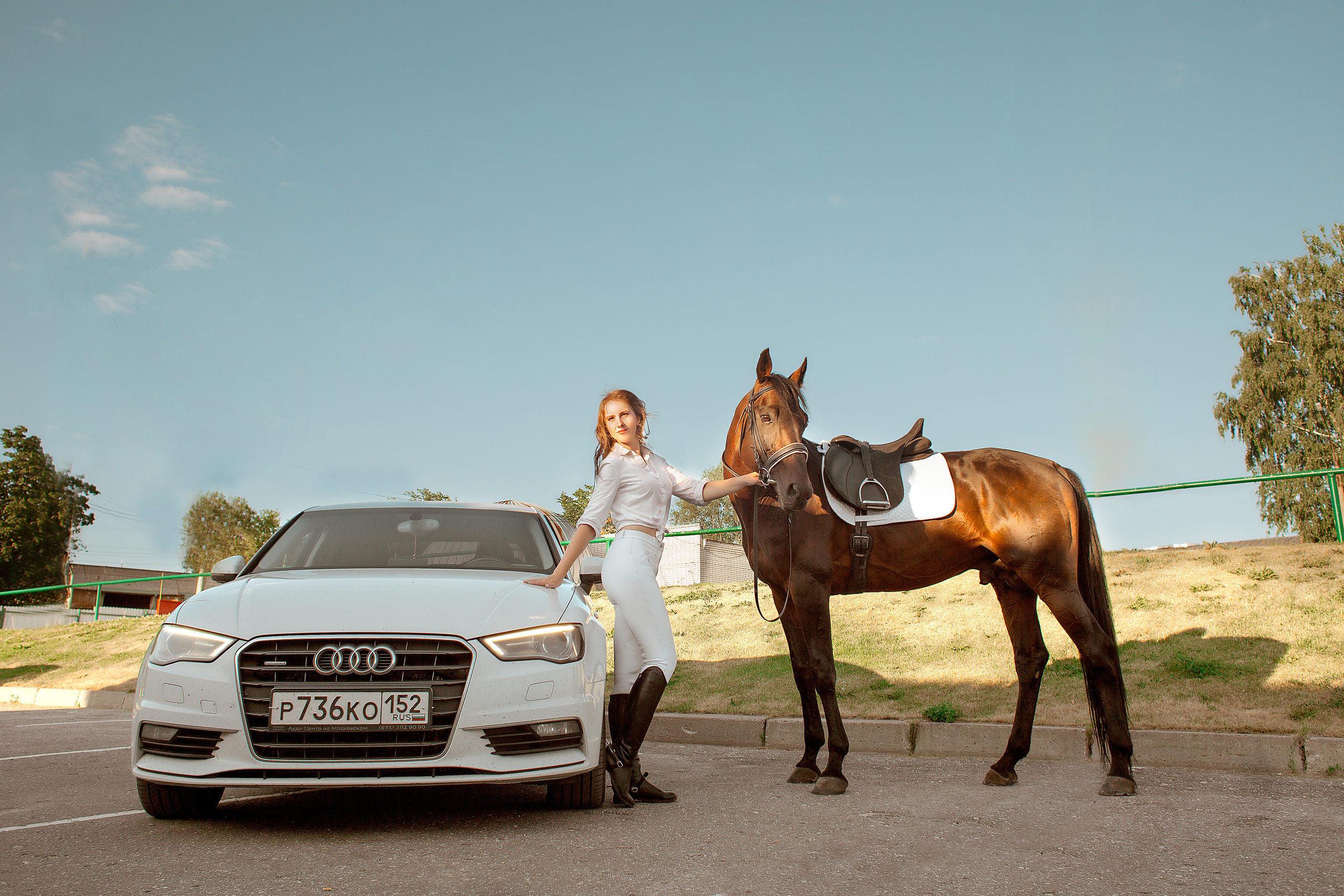 Ирина и Шенкель). Фотосессия с лошадьми в Нижнем Новгороде