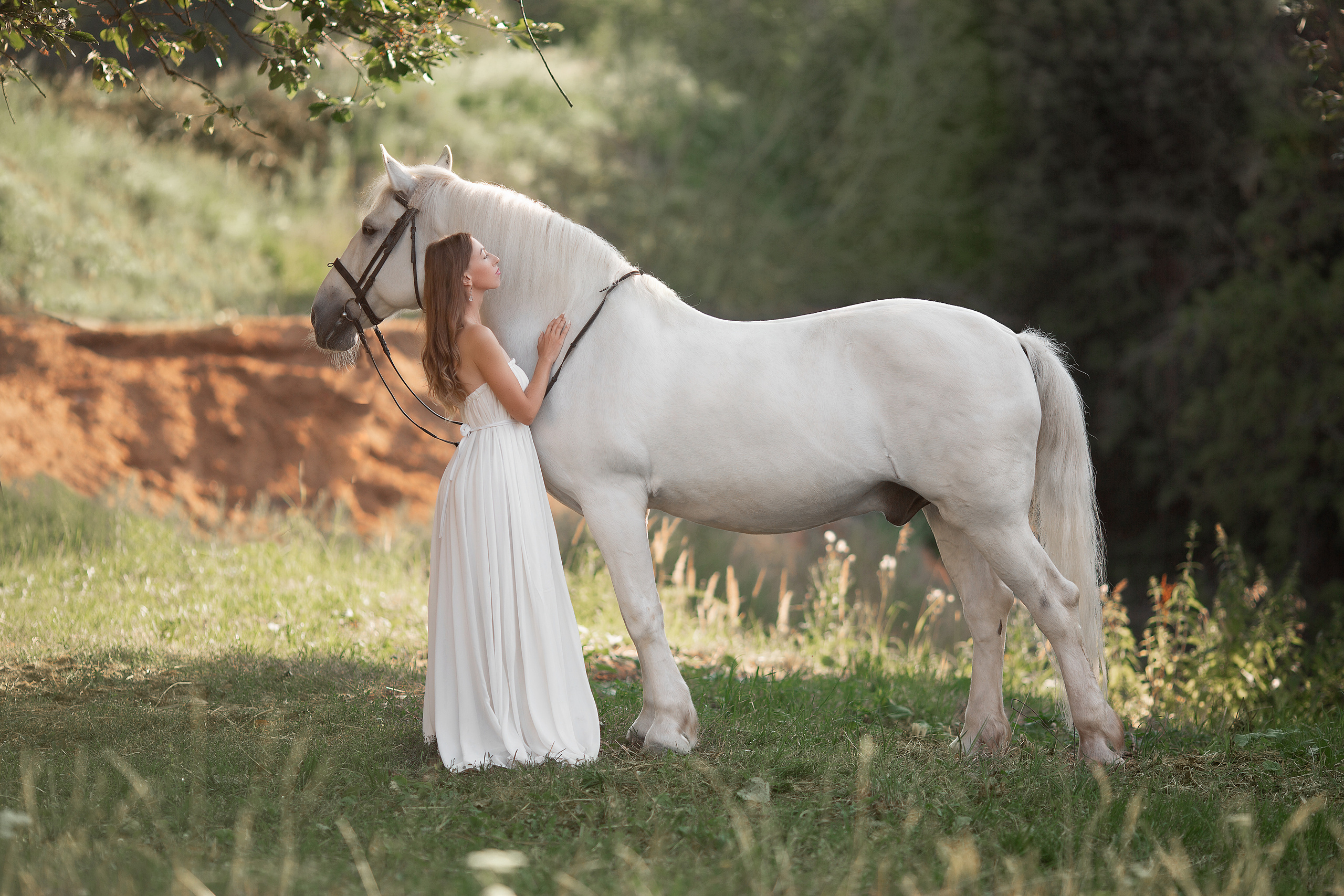 Ольга и Воробушек. Фотосессия с лошадьми в Нижнем Новгороде