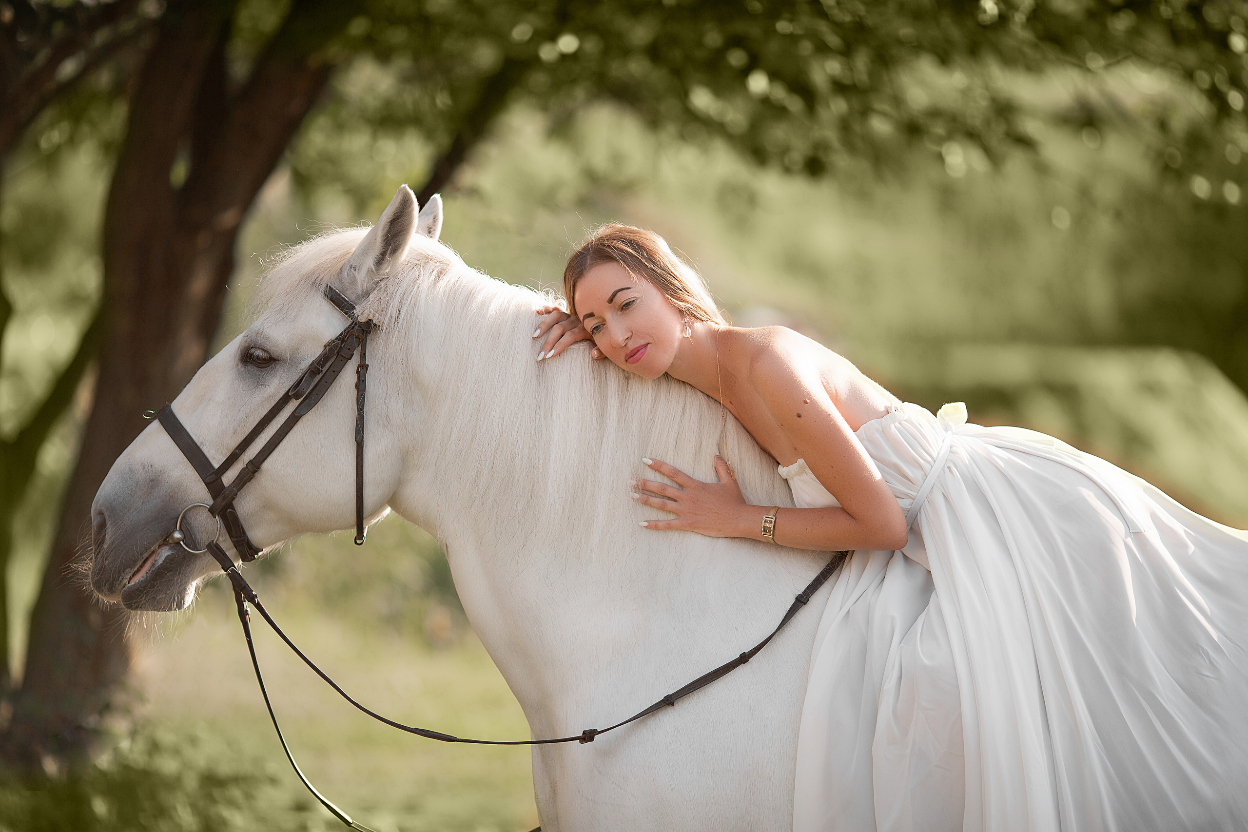 Ольга и Воробушек. Фотосессия с лошадьми в Нижнем Новгороде