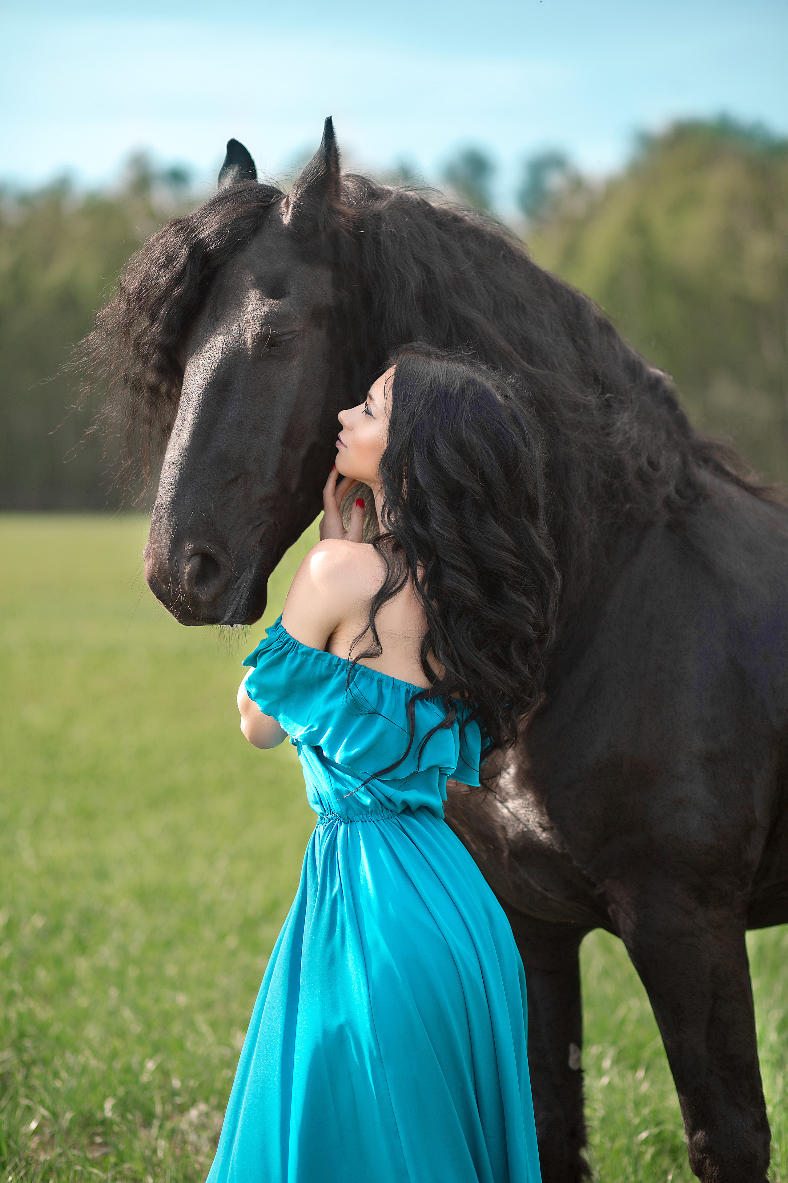 Надя и Доменик (КСК Курцево). Фотосессия с лошадьми в Нижнем Новгороде