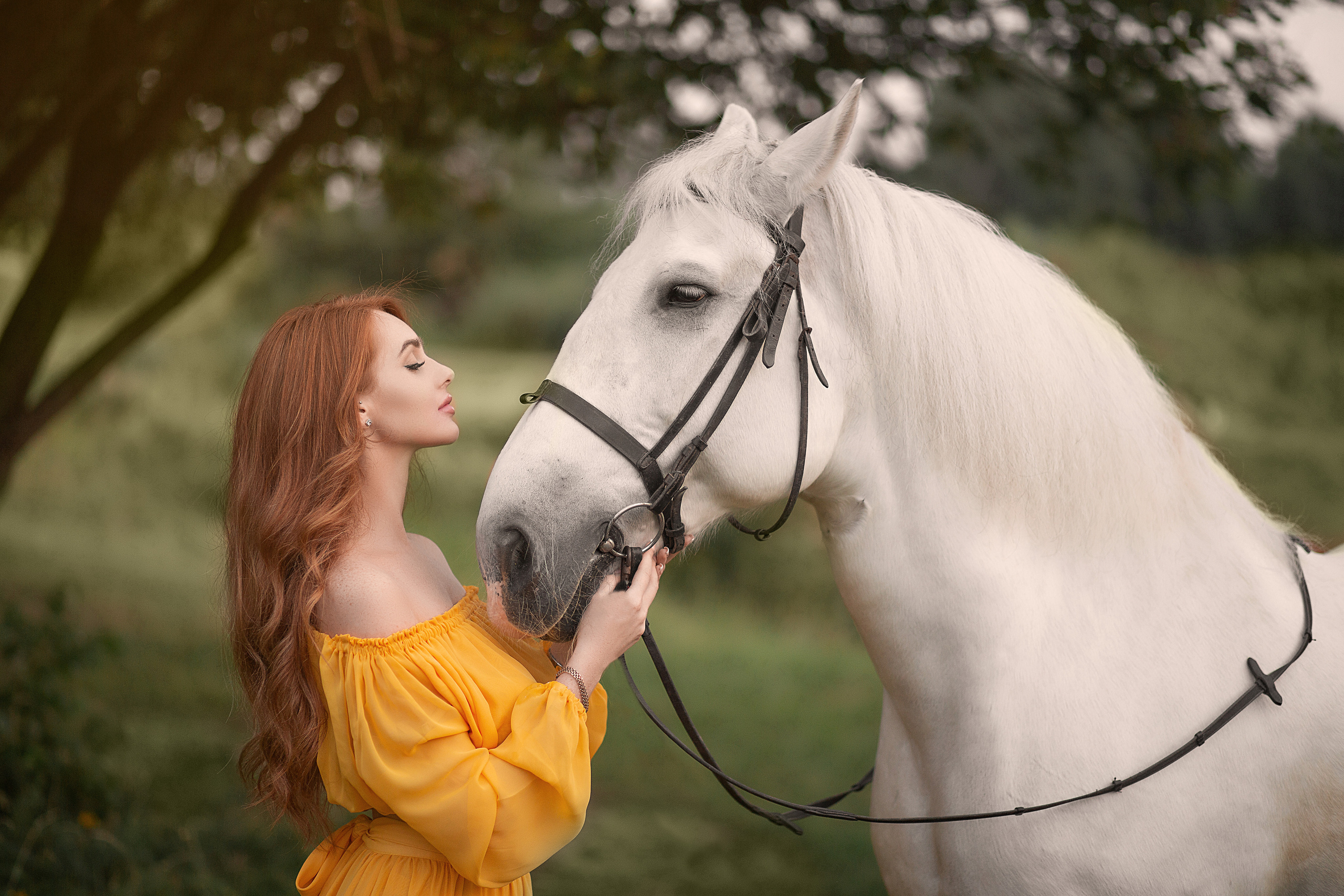 Алена и Воробей. Фотосессия с лошадьми в Нижнем Новгороде