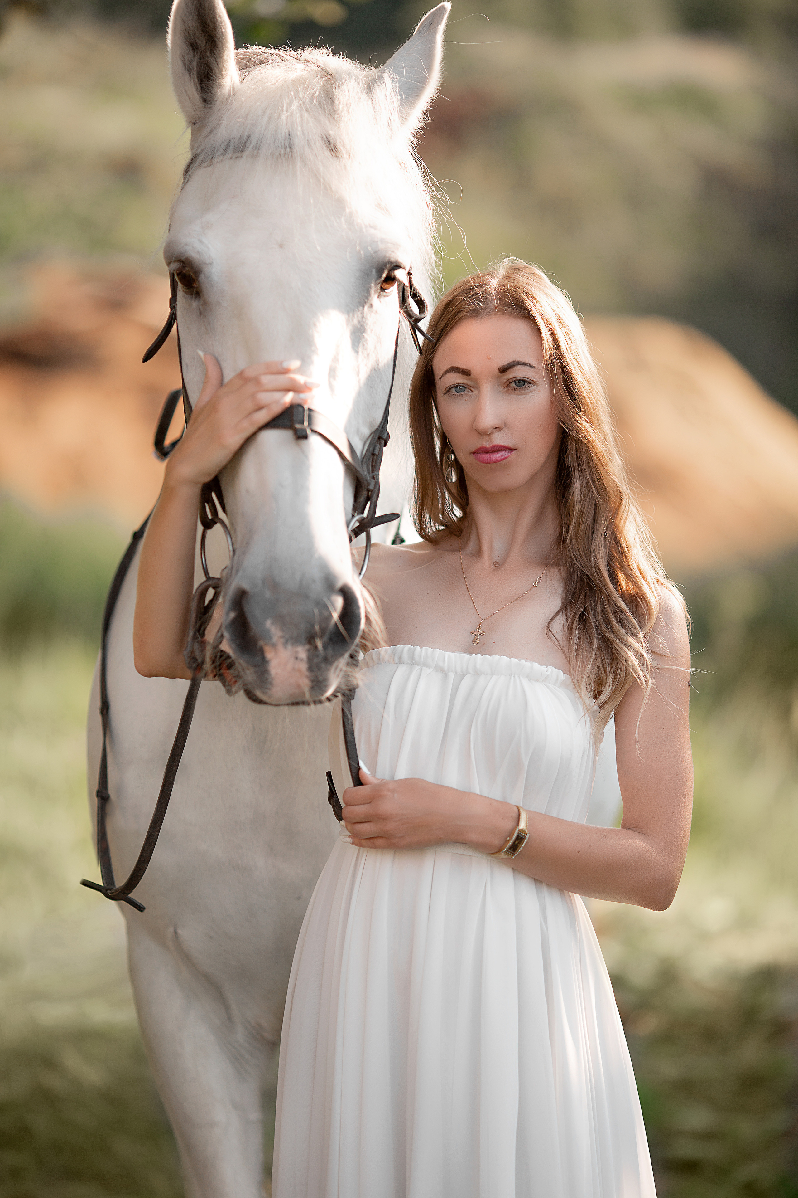 Ольга и Воробушек. Фотосессия с лошадьми в Нижнем Новгороде