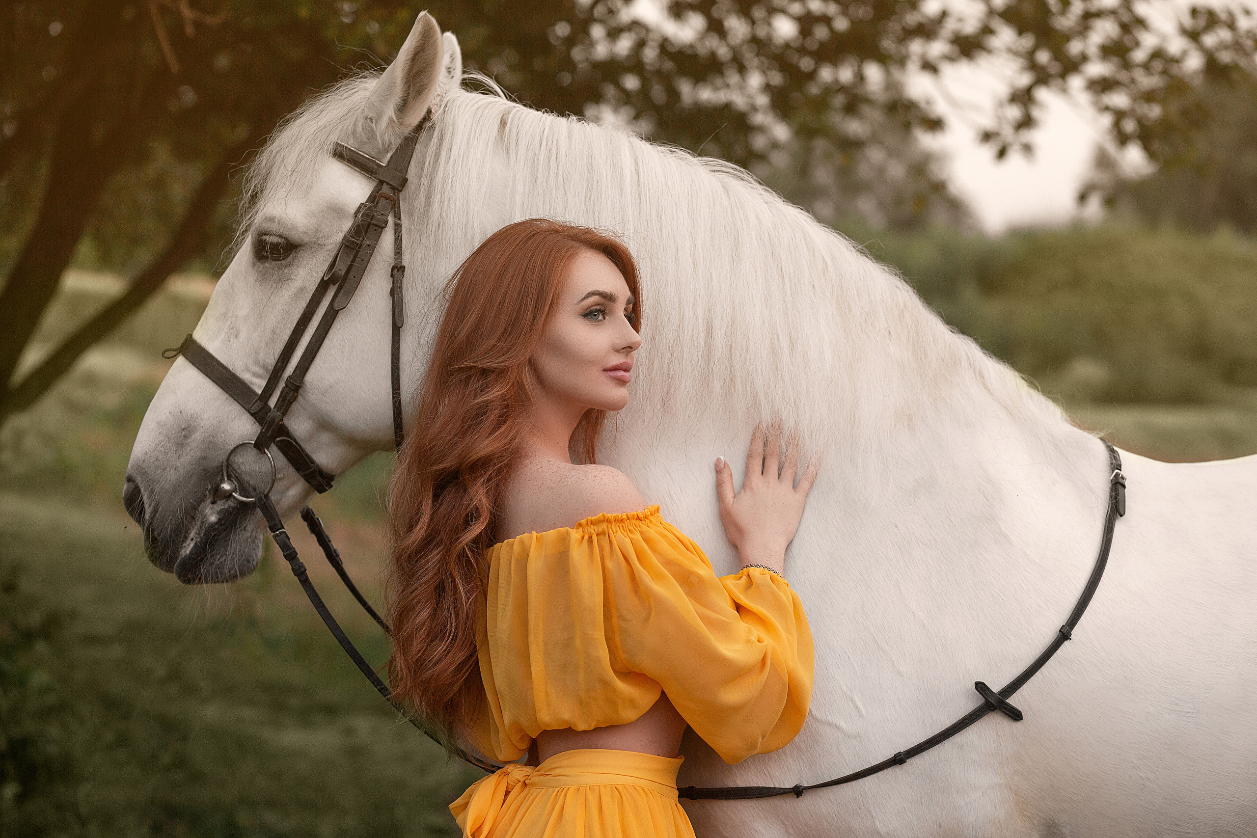 Алена и Воробей. Фотосессия с лошадьми в Нижнем Новгороде