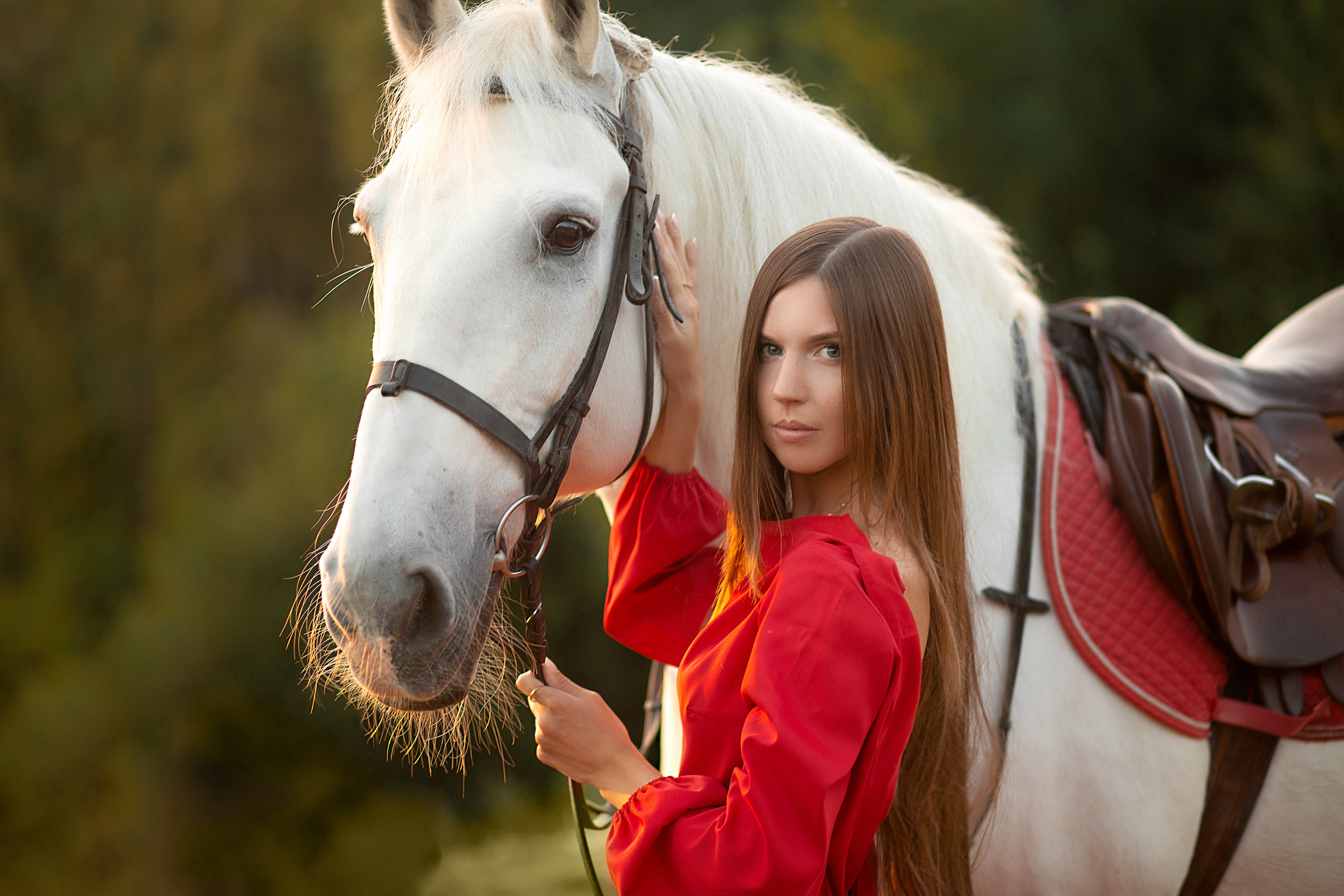 Ира и Воробей. Фотосессия с лошадьми в Нижнем Новгороде