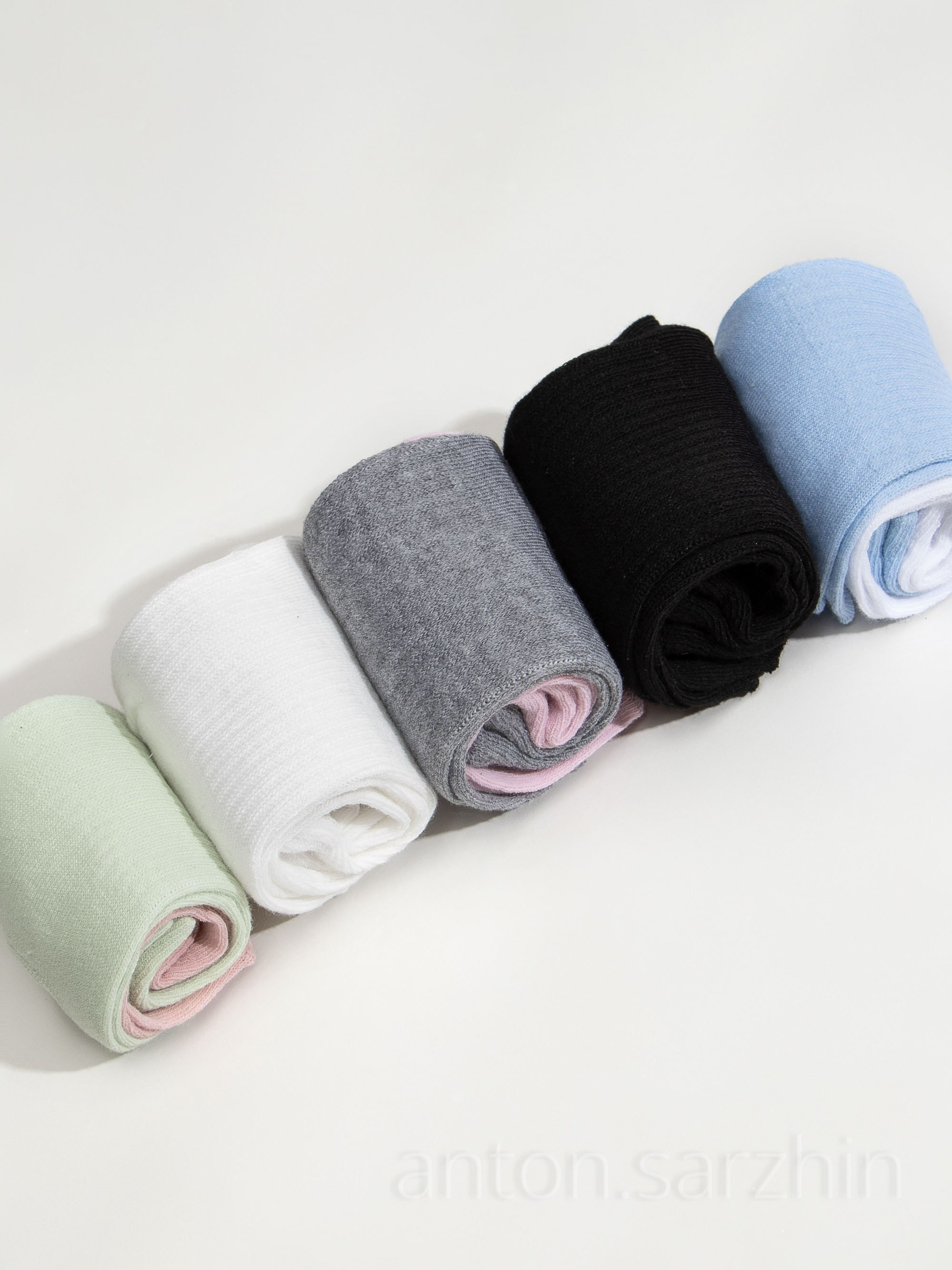 Предметная съемка свернутых носков