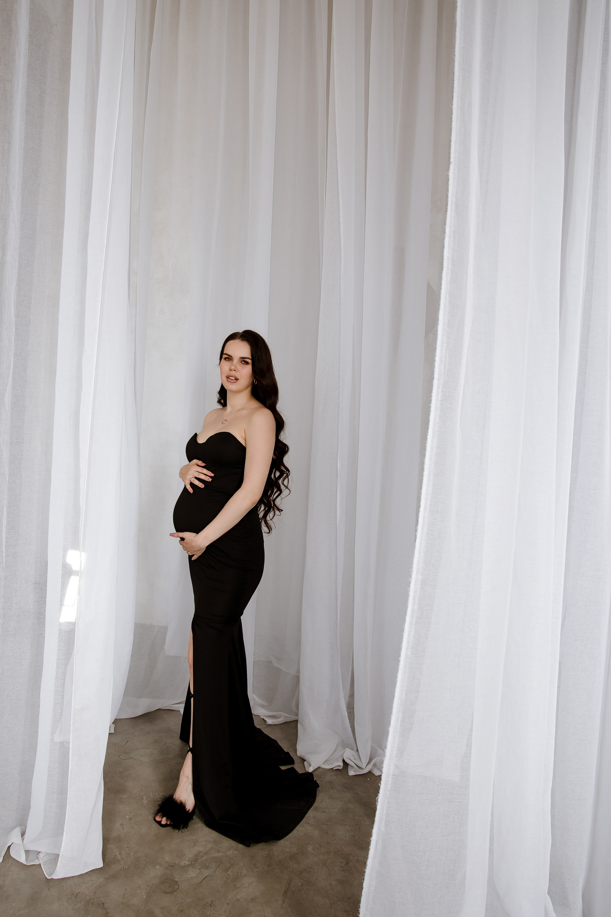 Фотосессия беременной девушки в фотостудии. Свадебный и семейный фотограф в Самаре и Тольятти | Елена Топанцева