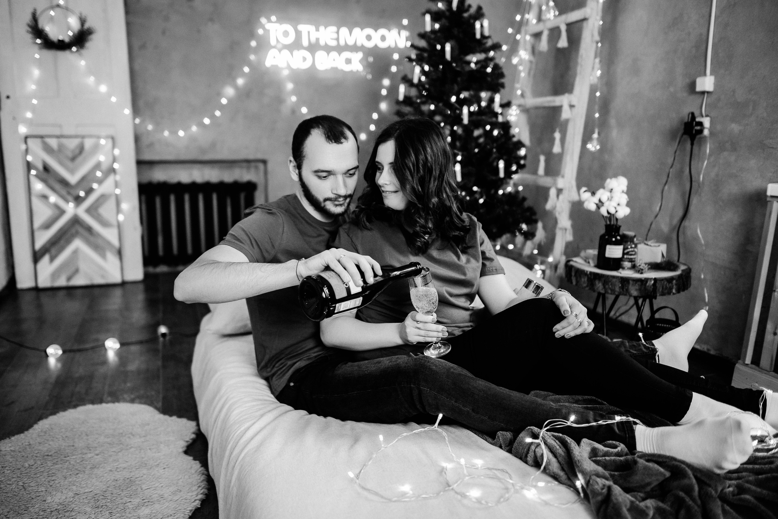 Олеся и Серёжа в уютной новогодней стилистике. Свадебный и портретный фотограф в Липецке Юлия Свит