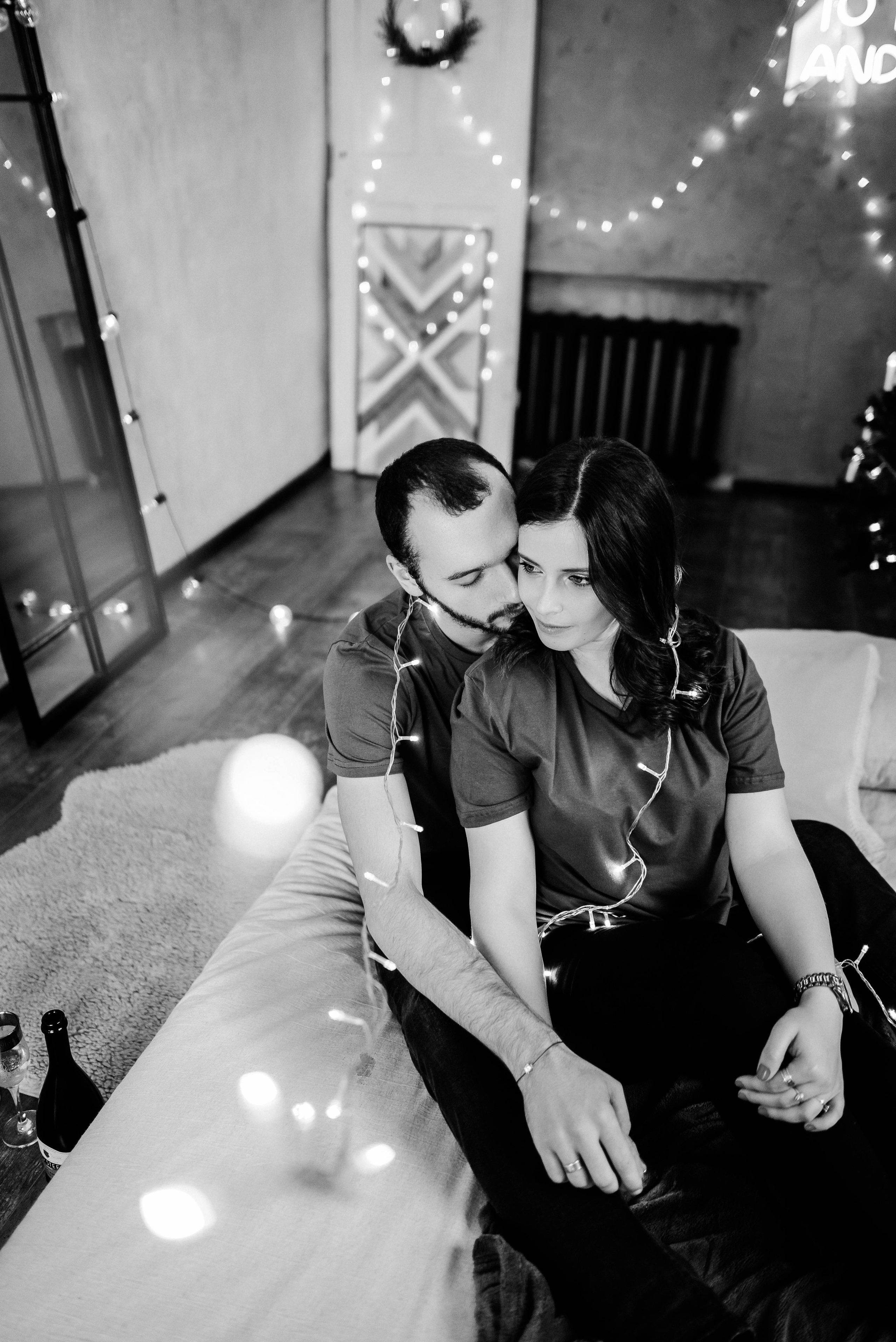 Олеся и Серёжа в уютной новогодней стилистике. Свадебный и портретный фотограф в Липецке Юлия Свит