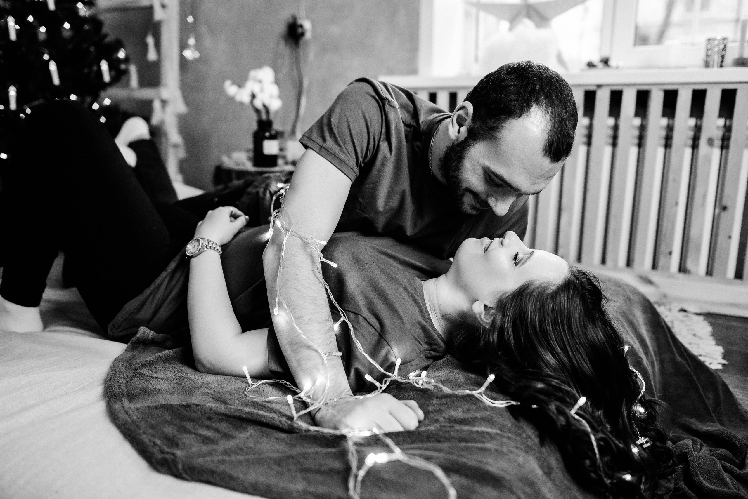 Олеся и Серёжа в уютной новогодней стилистике. Свадебный и портретный фотограф в Липецке Юлия Свит