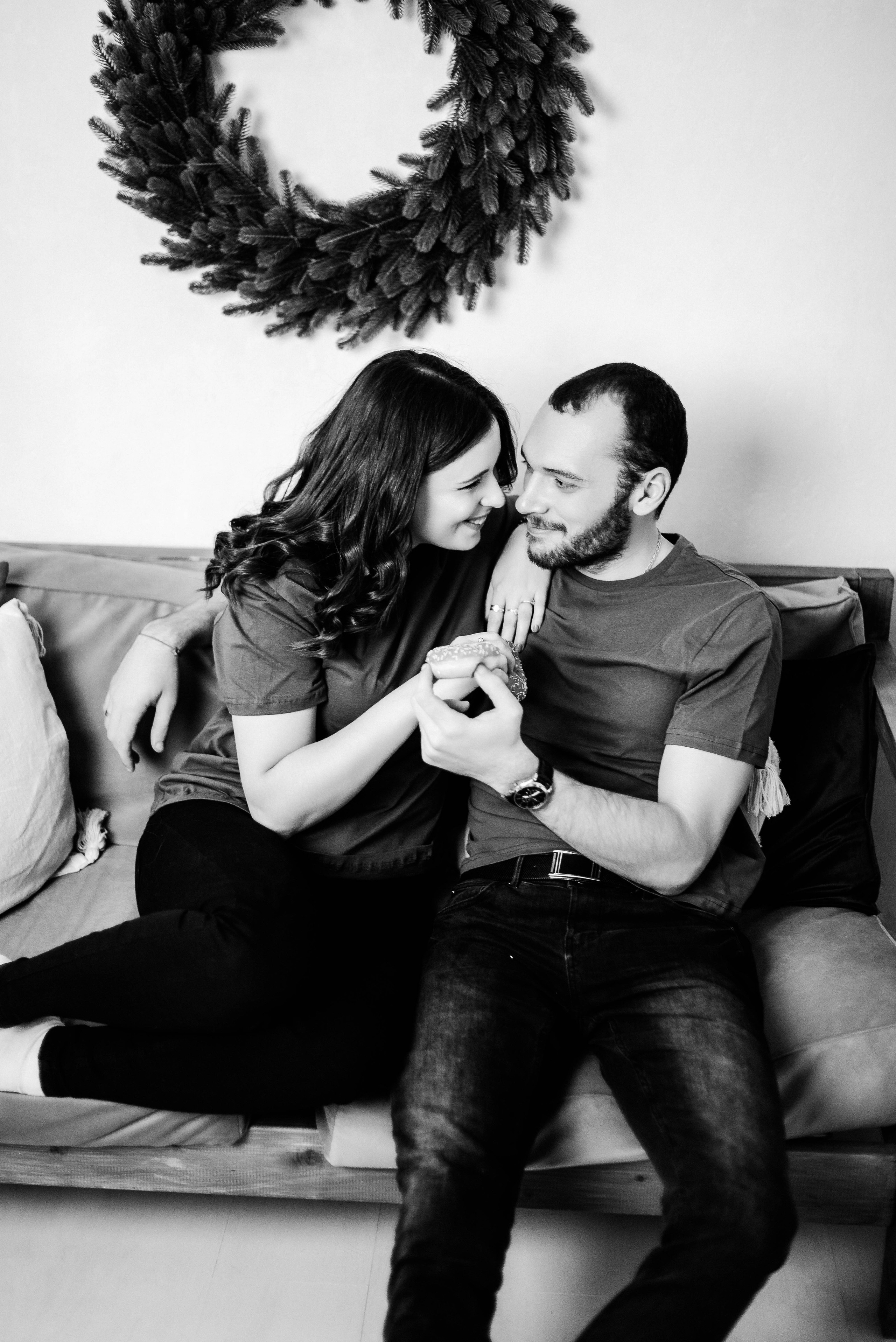 Олеся и Серёжа в уютной новогодней стилистике. Свадебный и портретный фотограф в Липецке Юлия Свит