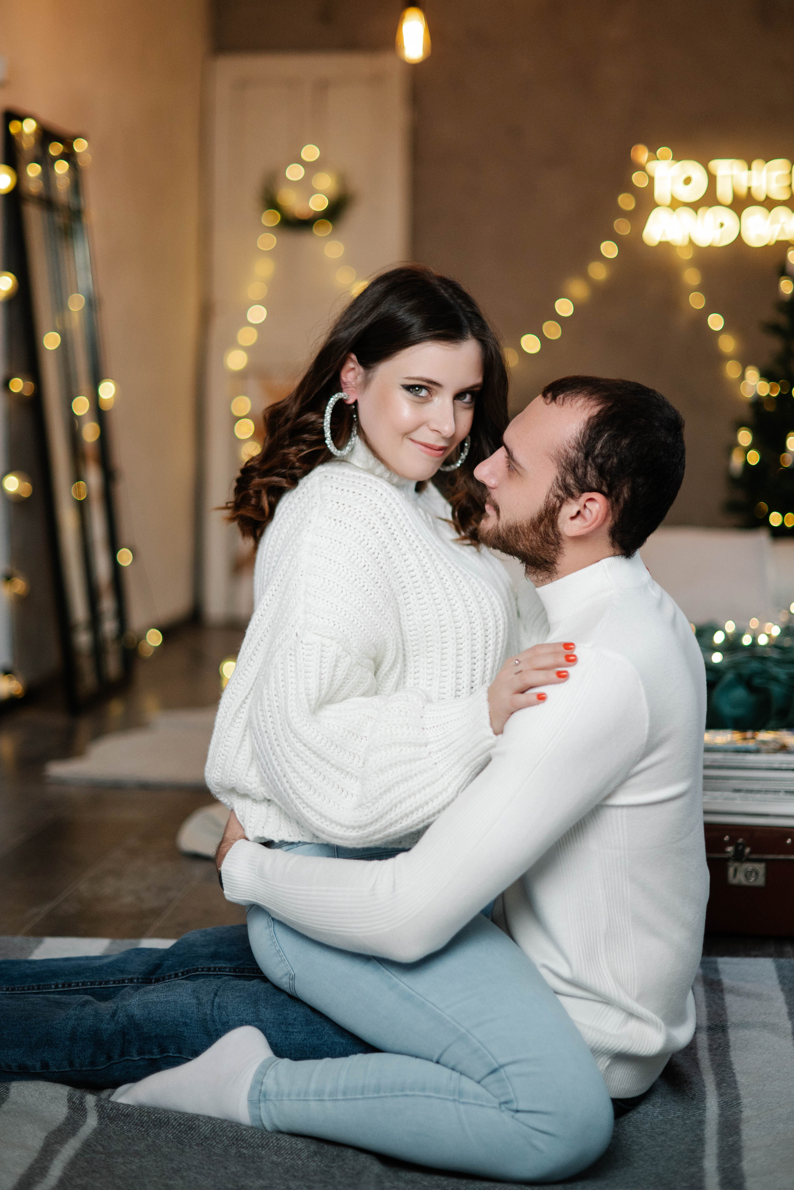 Олеся и Серёжа в уютной новогодней стилистике. Свадебный и портретный фотограф в Липецке Юлия Свит