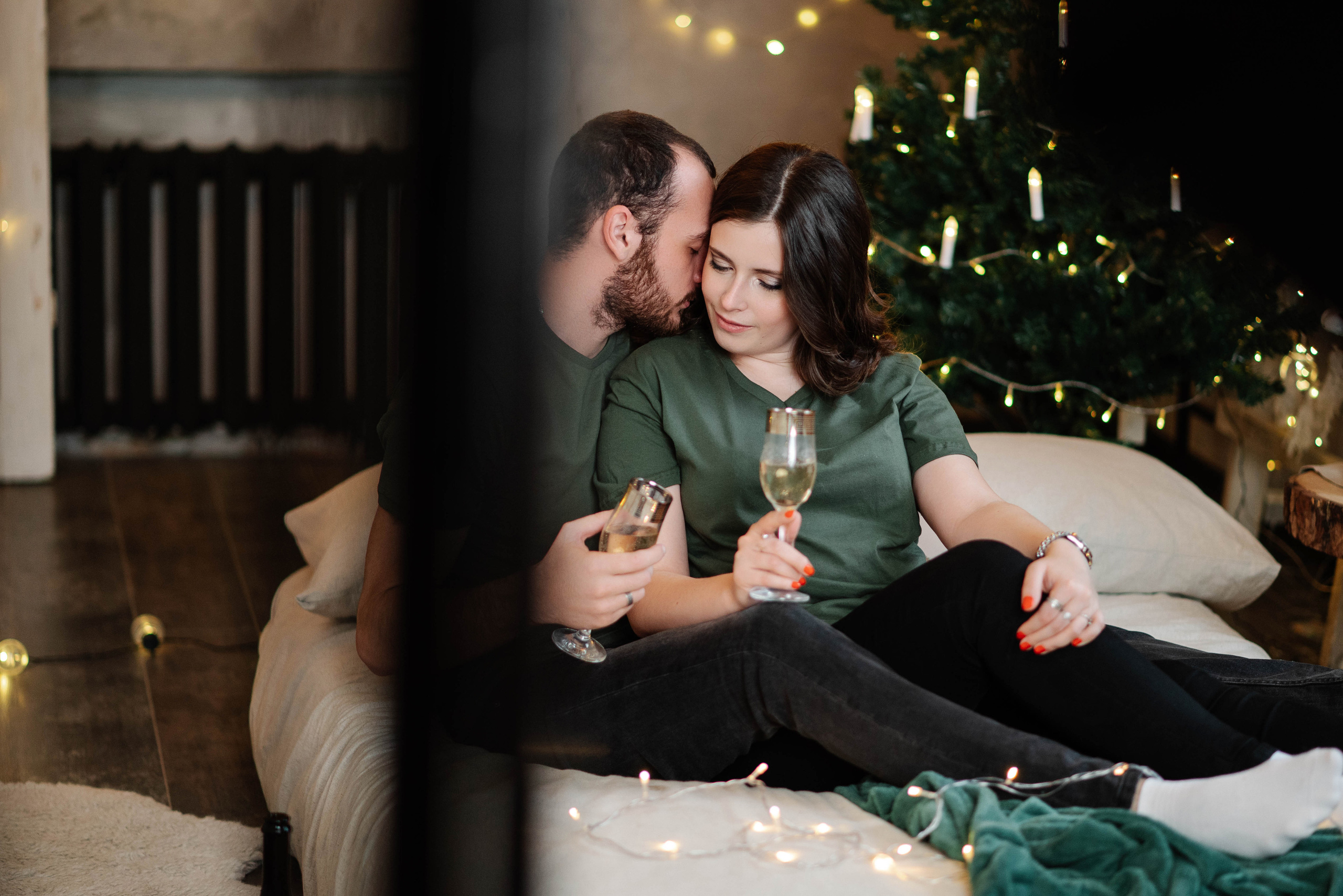 Олеся и Серёжа в уютной новогодней стилистике. Свадебный и портретный фотограф в Липецке Юлия Свит