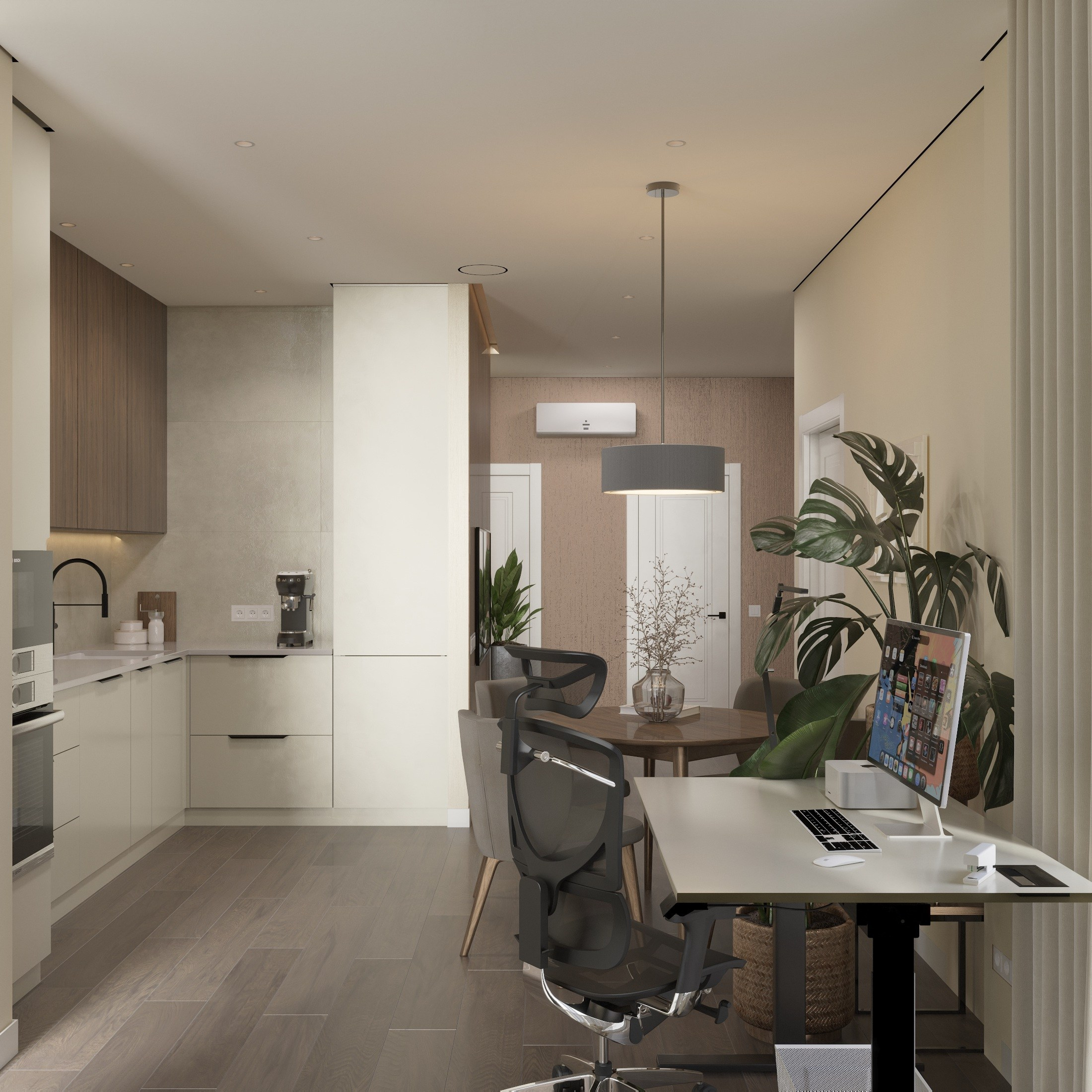 3д визуализация кв. 55 м² г. Курск. Ксения. 3D‑визуализатор