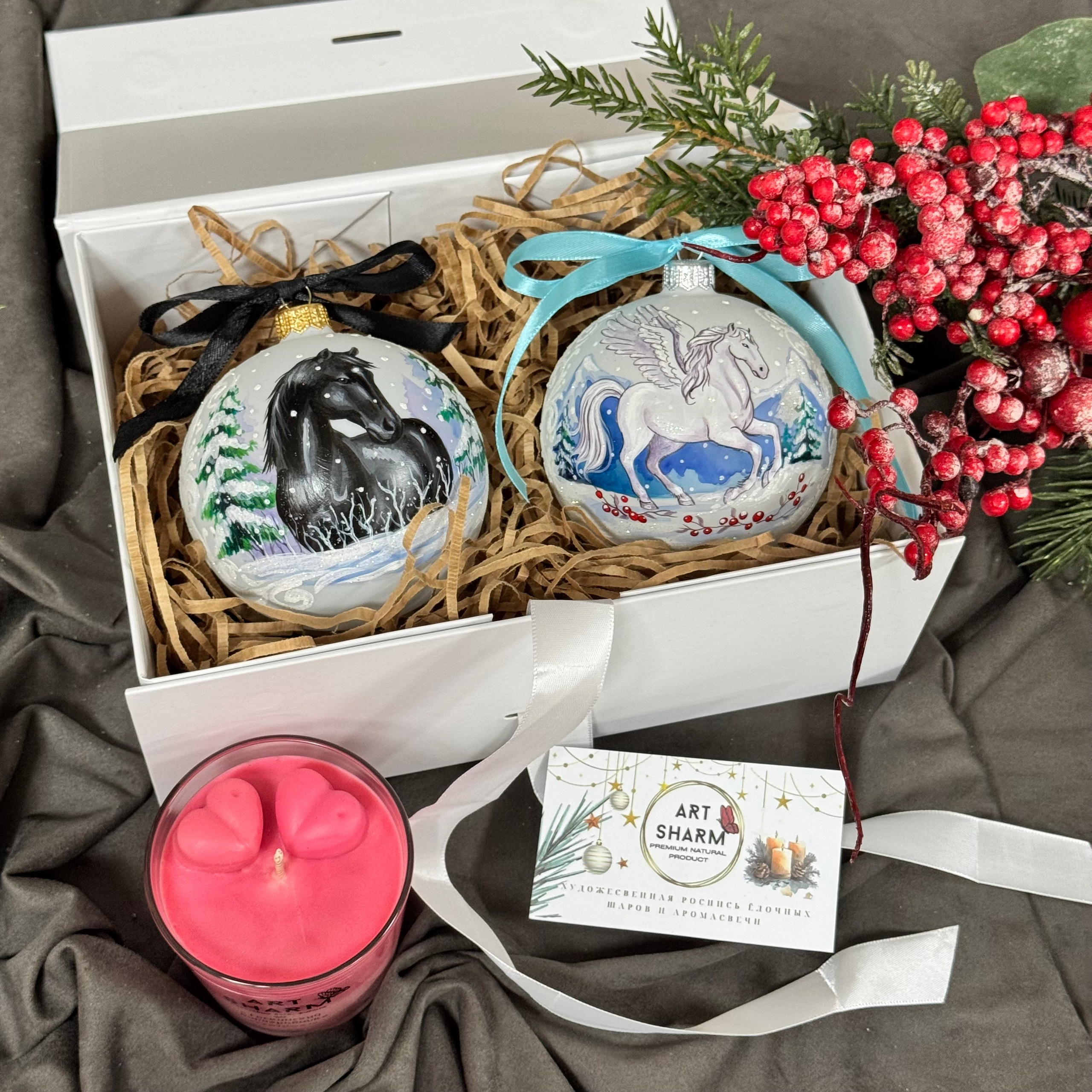 Аромасвечи и наборы. Художественная ручная роспись елочных шаров, корпоративные подарки и восковые аромасвечи