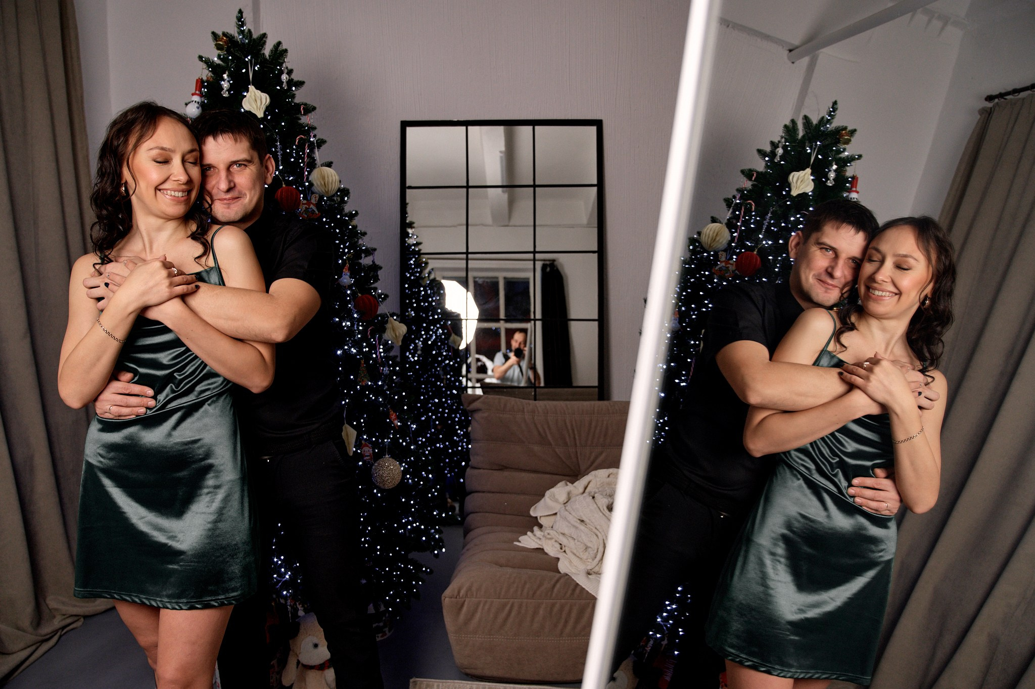 Новогодняя студийная фотосессия семьи Зиновьевых | Фотограф Иван Третьяков, Новокузнецк