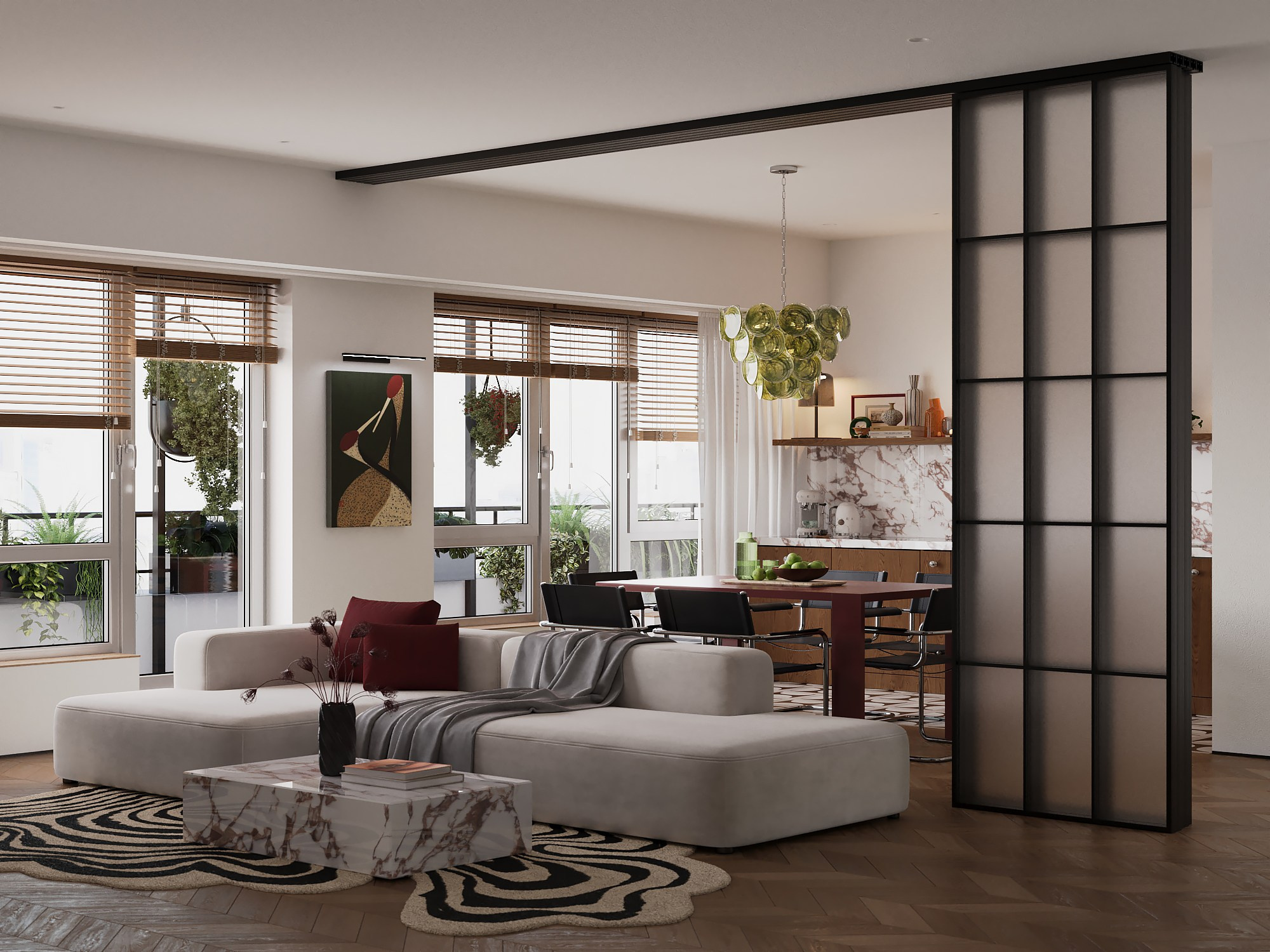 Квартира для творческой пары. 3D-дизайнер Кристина Пуляевская