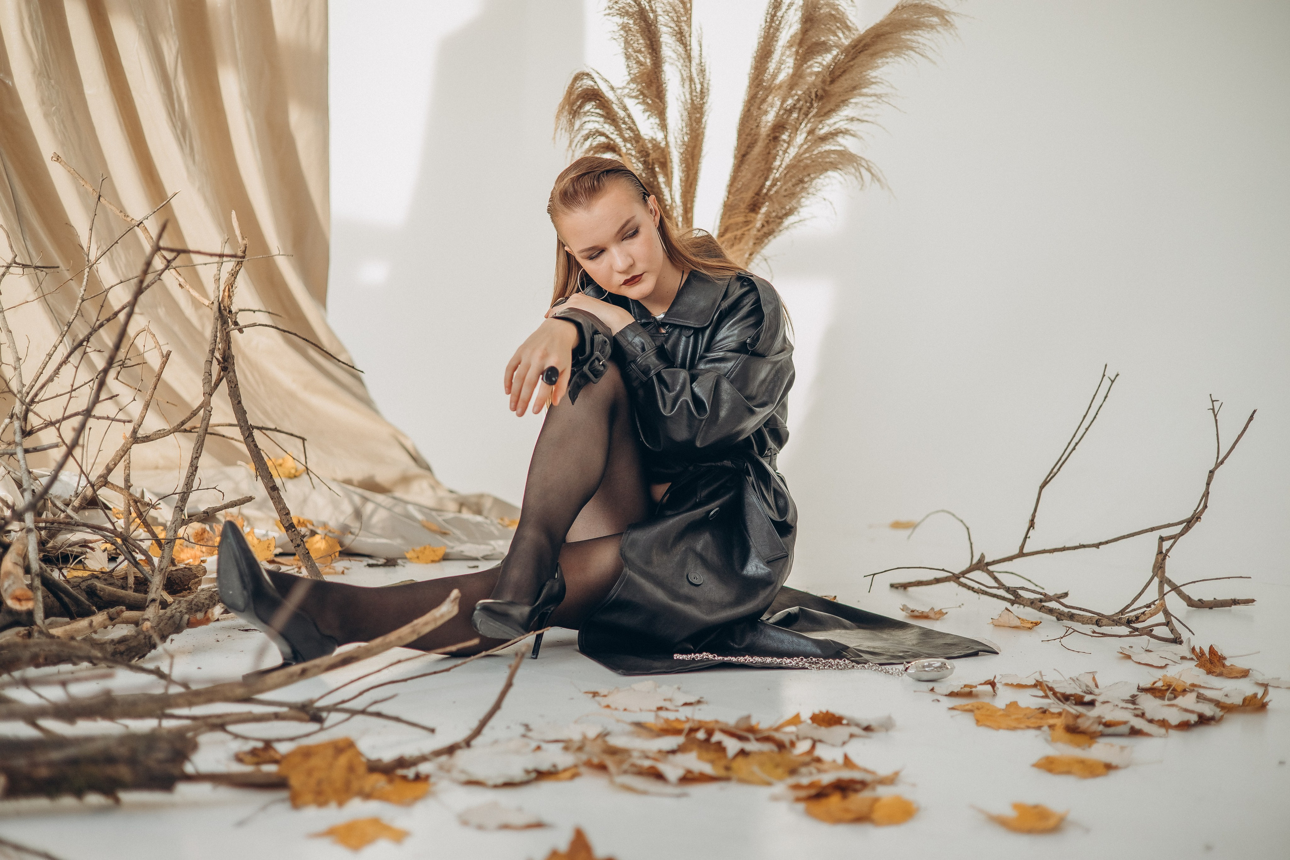 Осень в студии. Семейный, детский, женский фотограф в Новосибирске Оля Борисова