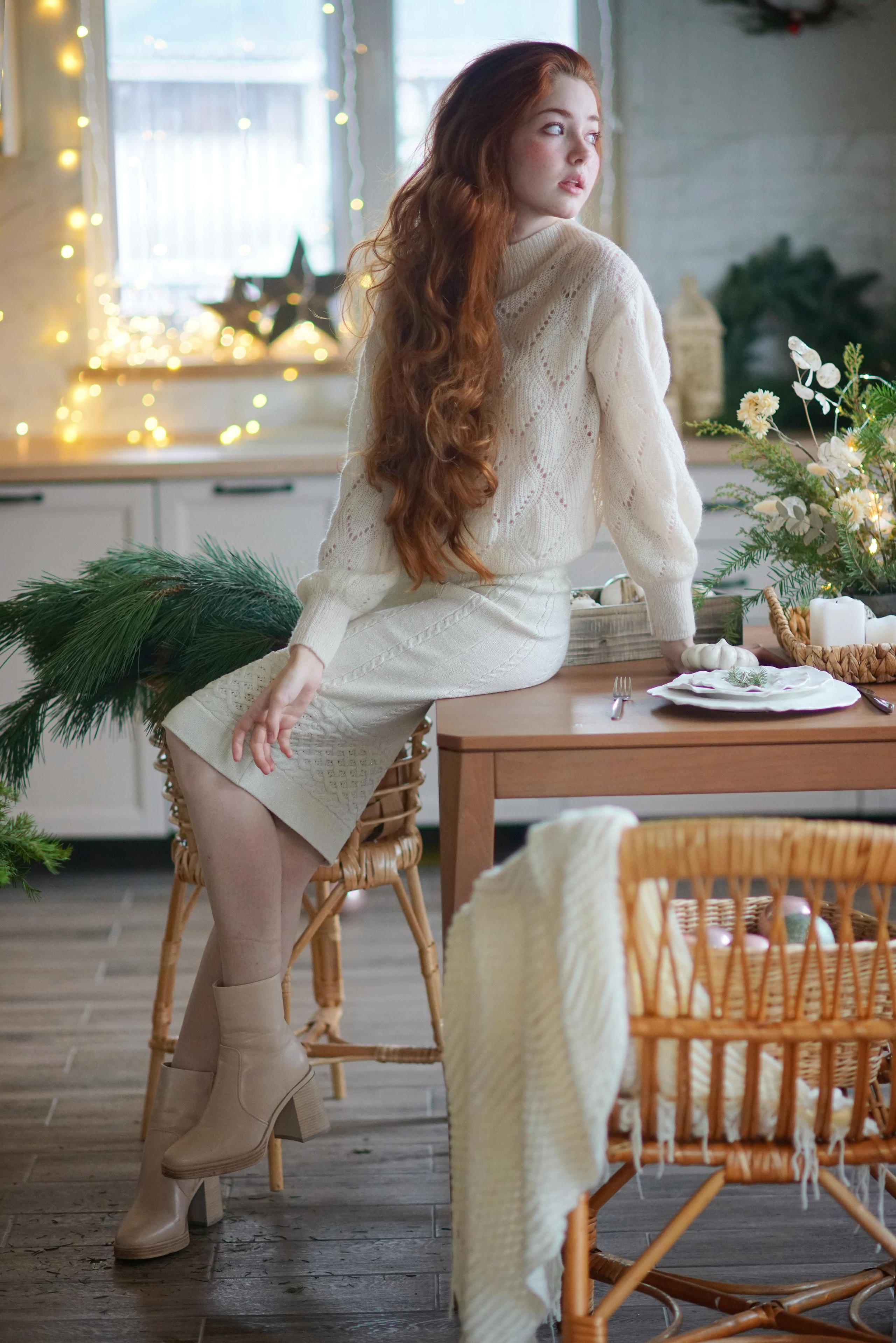 Фотосессия для Ани в загородном доме, женский портрет. Фотодача — загородный дом для съемок в Домодедово, Московская область