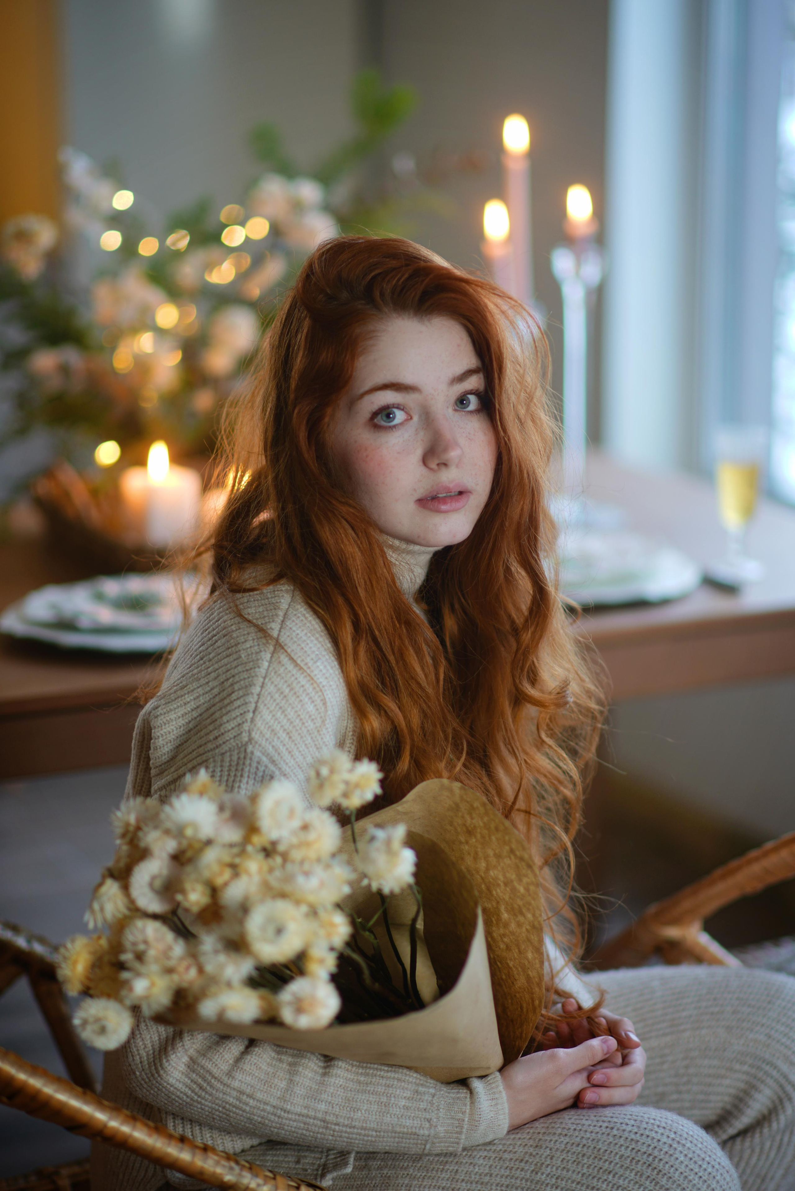 Фотосессия для Ани в загородном доме, женский портрет. Фотодача — загородный дом для съемок в Домодедово, Московская область