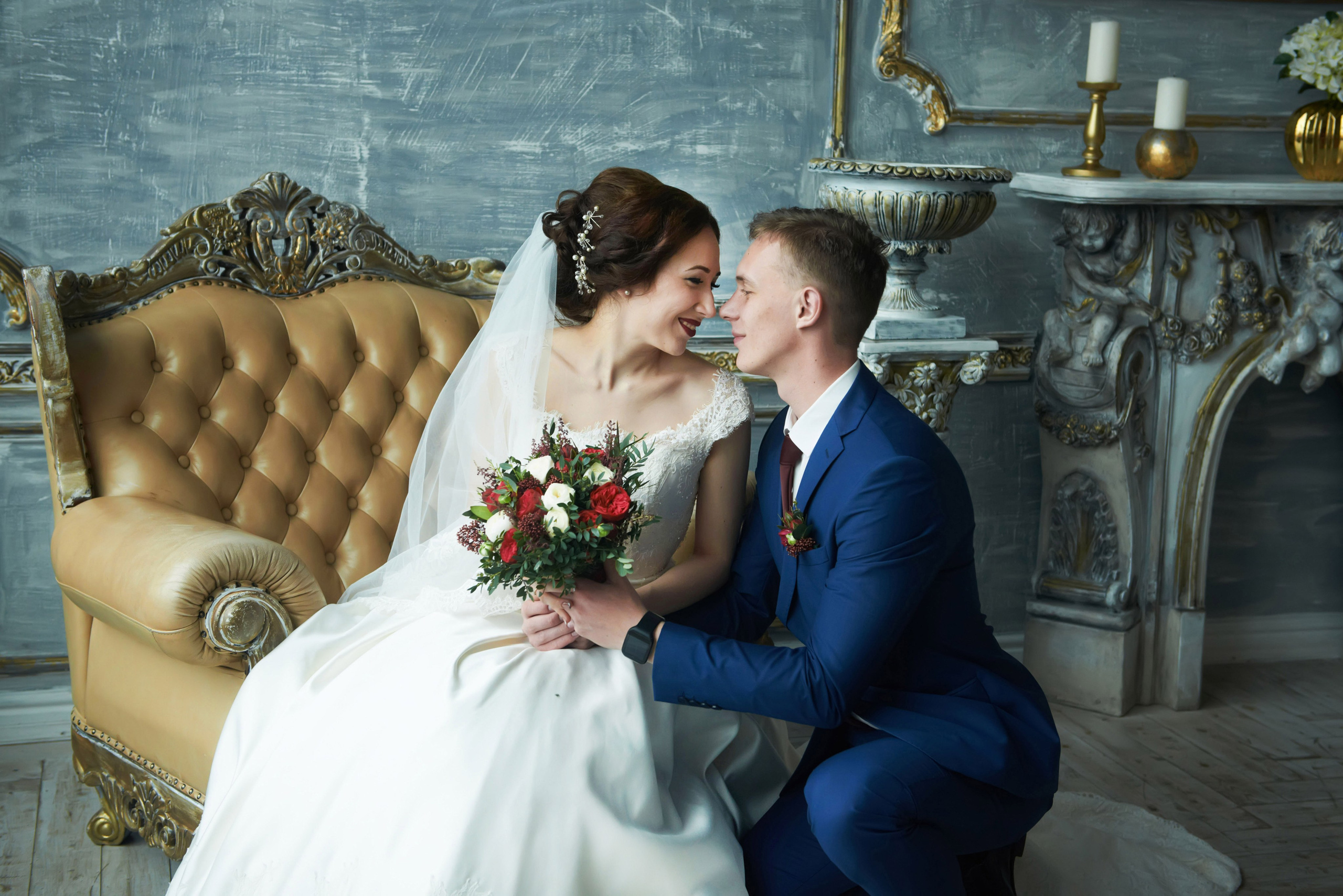 Индира и Дмитрий (свадебная фотосессия в Ботаническом саду и в фотостудии). Портретный, семейный и свадебный фотограф в Санкт-Петербурге и в Пушкине Ширяев Денис