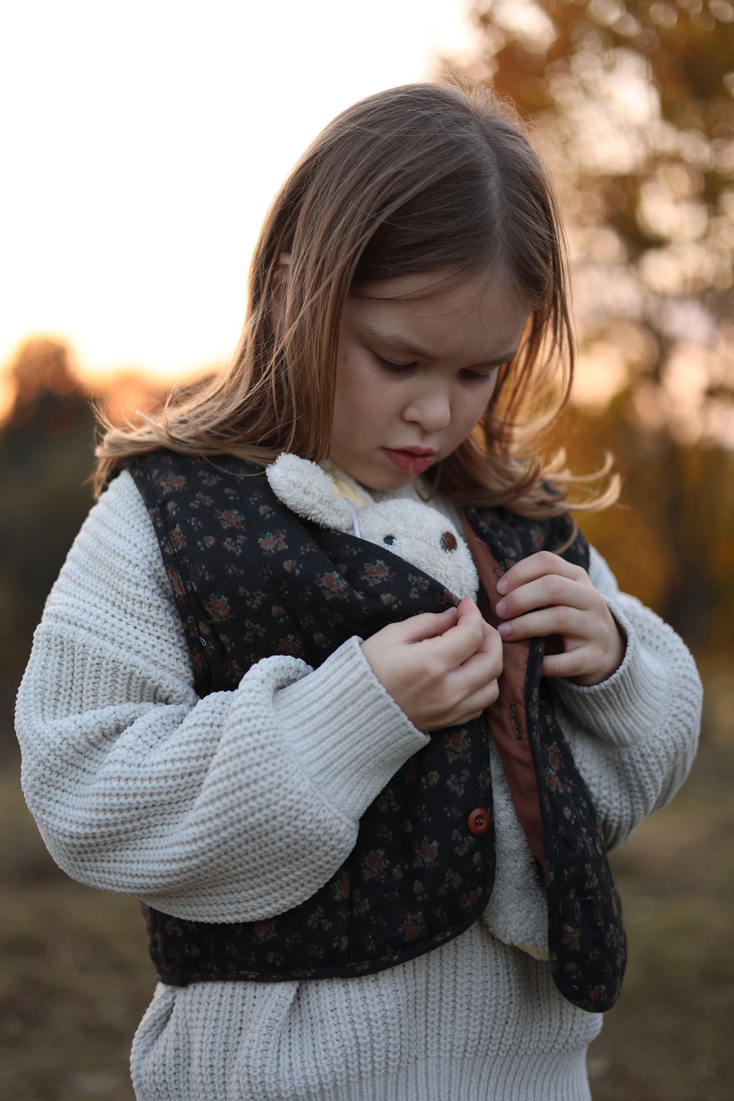 Осенняя прогулка папы с дочками. Семейный и детский фотограф в Москве Анастасия Мурга