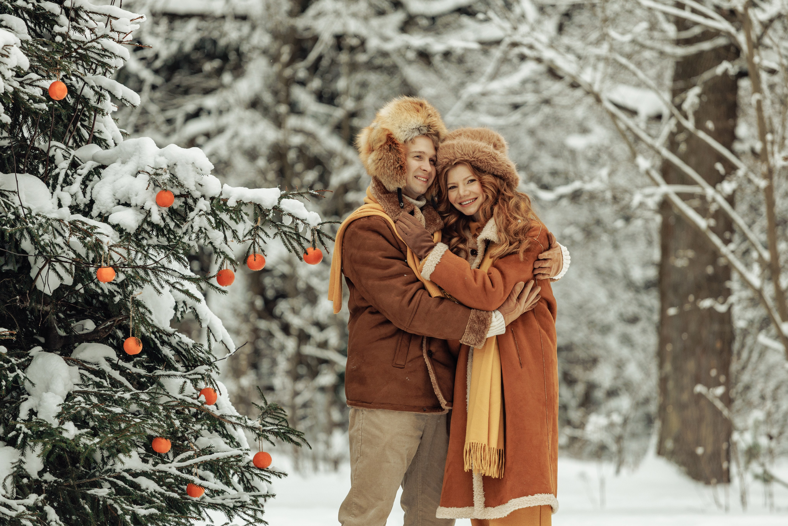 Зимний портрет для Антонины и Романа. Портретный фотограф в Москве Екатерина Богдасарова
