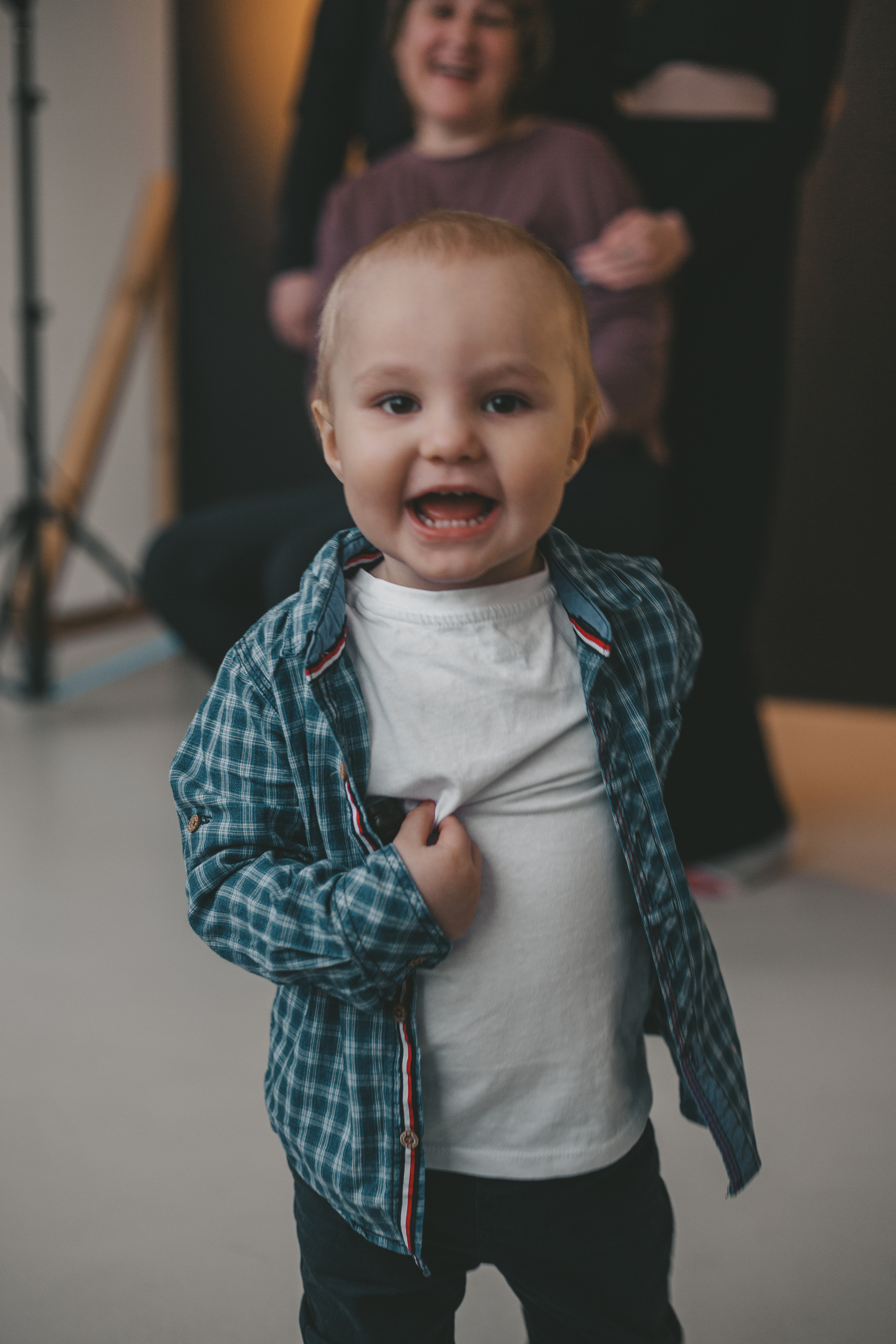 Съемка всей семьи в студии. Фотограф Андреева Юлия. Москва