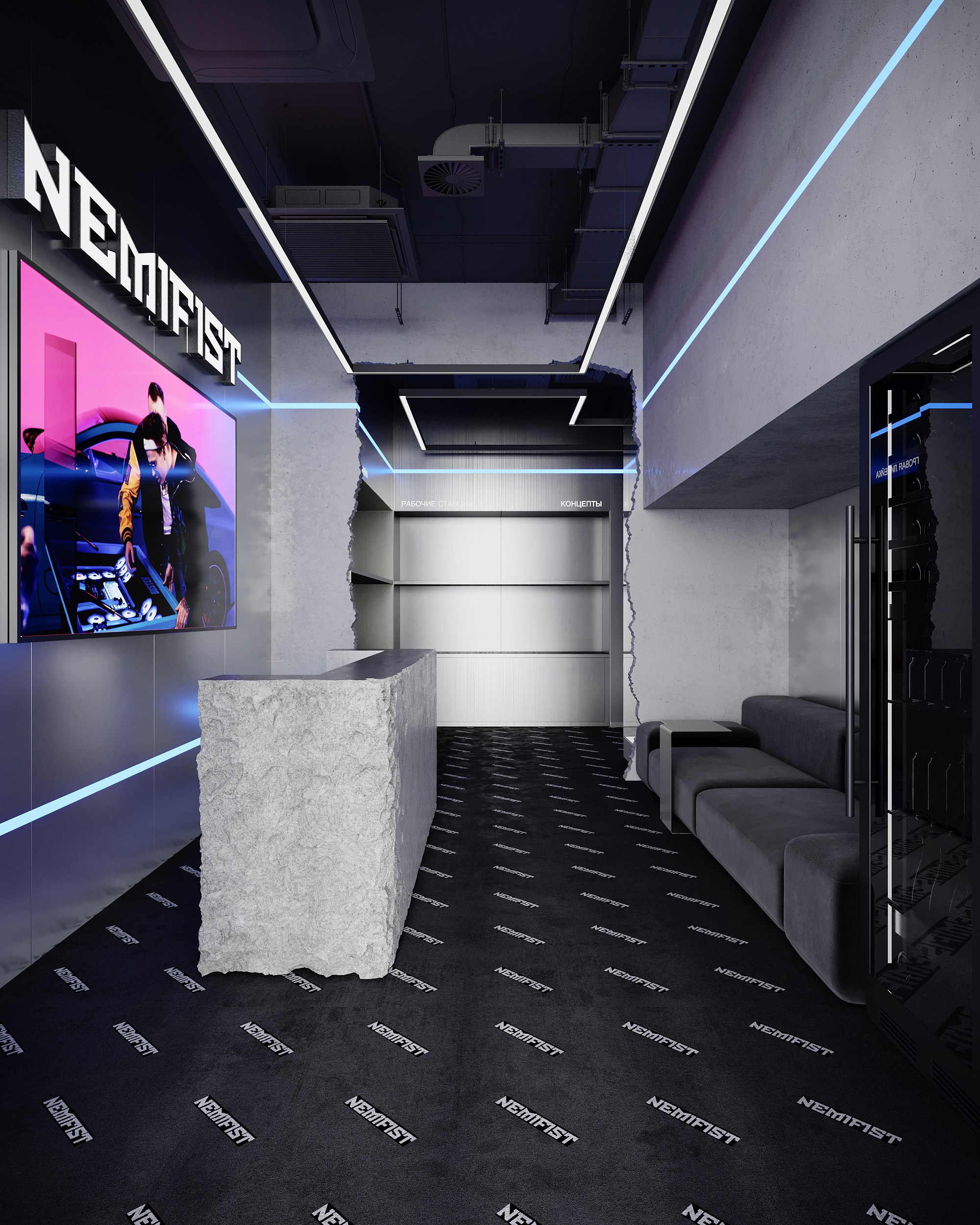 Дизайн интерьера компьютерного клуба. Дизайн интерьера Санкт-Петербург | Москва | Калининград