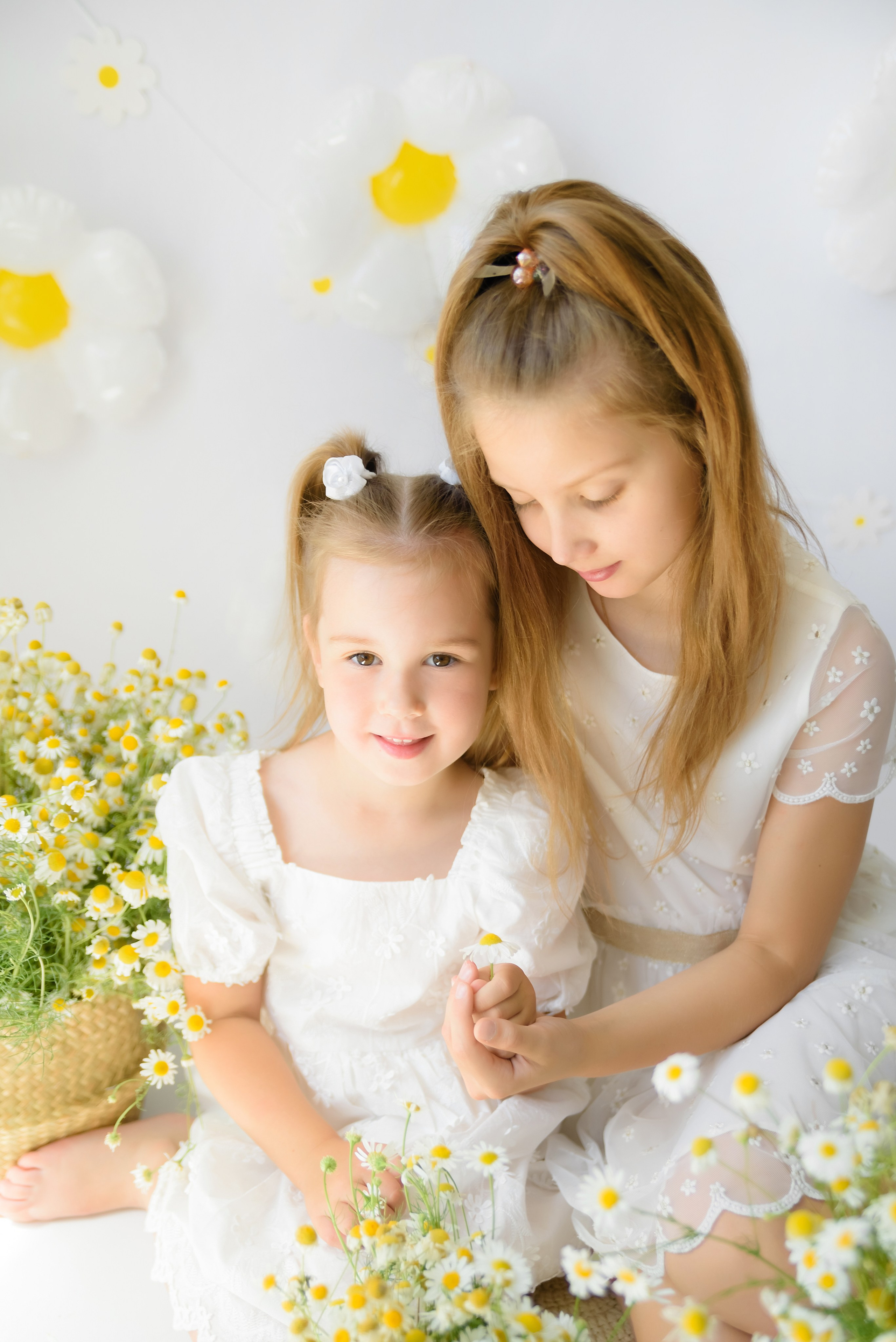 Фотопроект «Ромашки» Аня и Даша. Детский Фотограф |Фотограф на годик в Брянске Ирина Романова