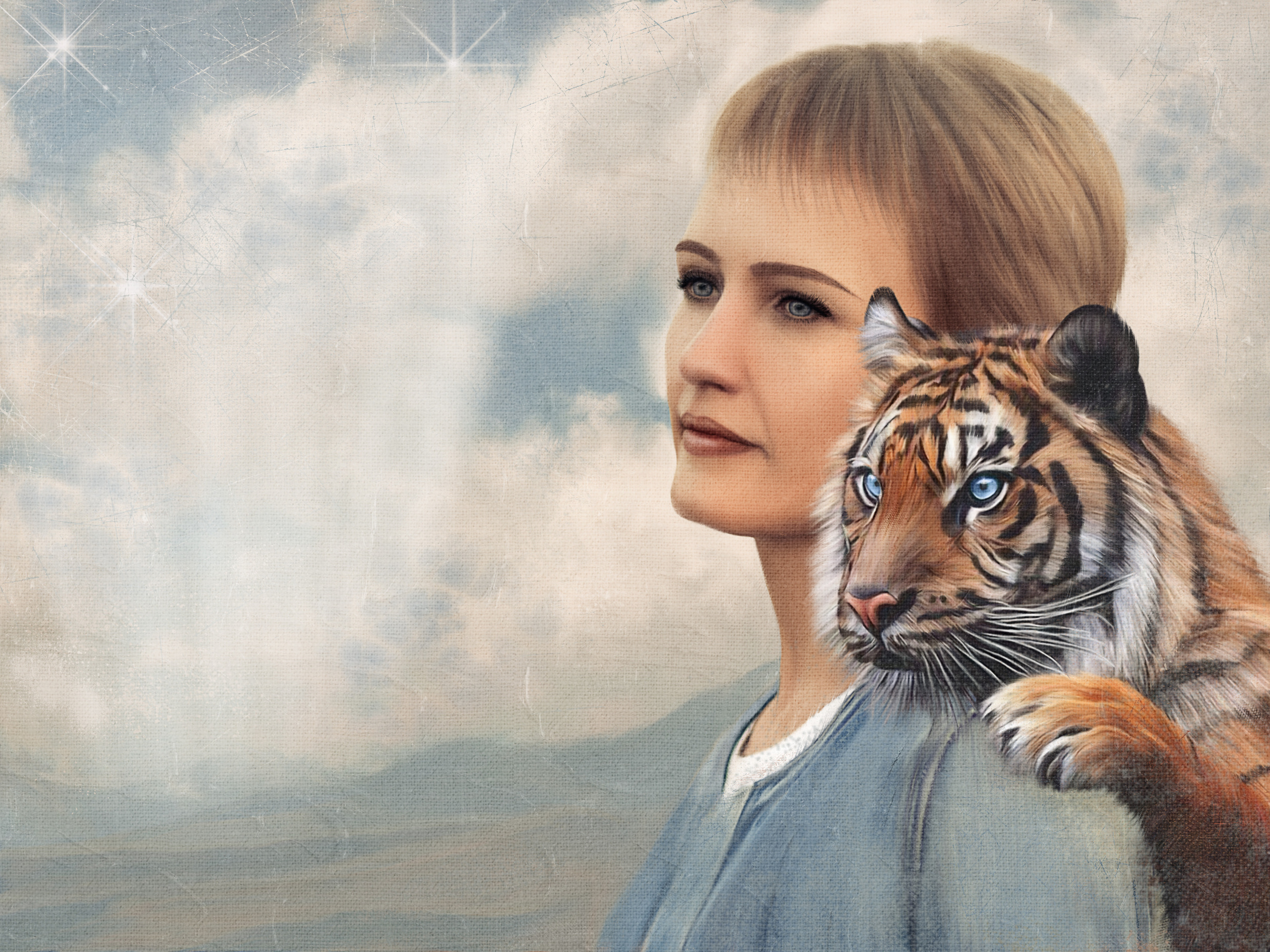 Цифровой портрет по фотографии в стиле масляной живописи Красноярск. Семейный и детский фотограф Красноярск Наталья Сташкевич