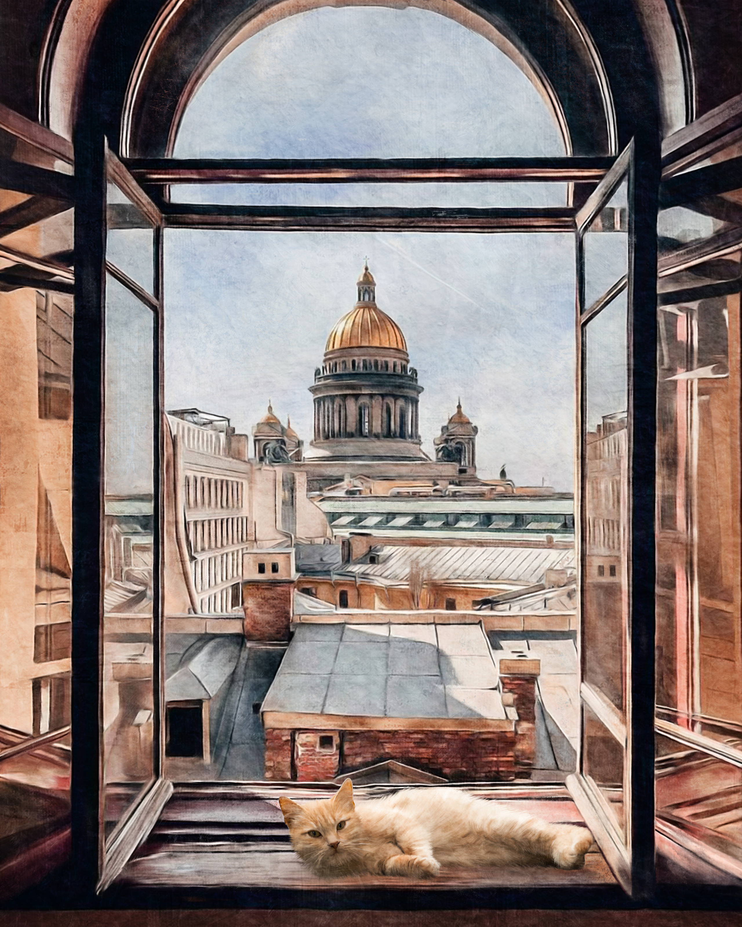 Цифровой портрет по фотографии в стиле масляной живописи Красноярск. Семейный и детский фотограф Красноярск Наталья Сташкевич