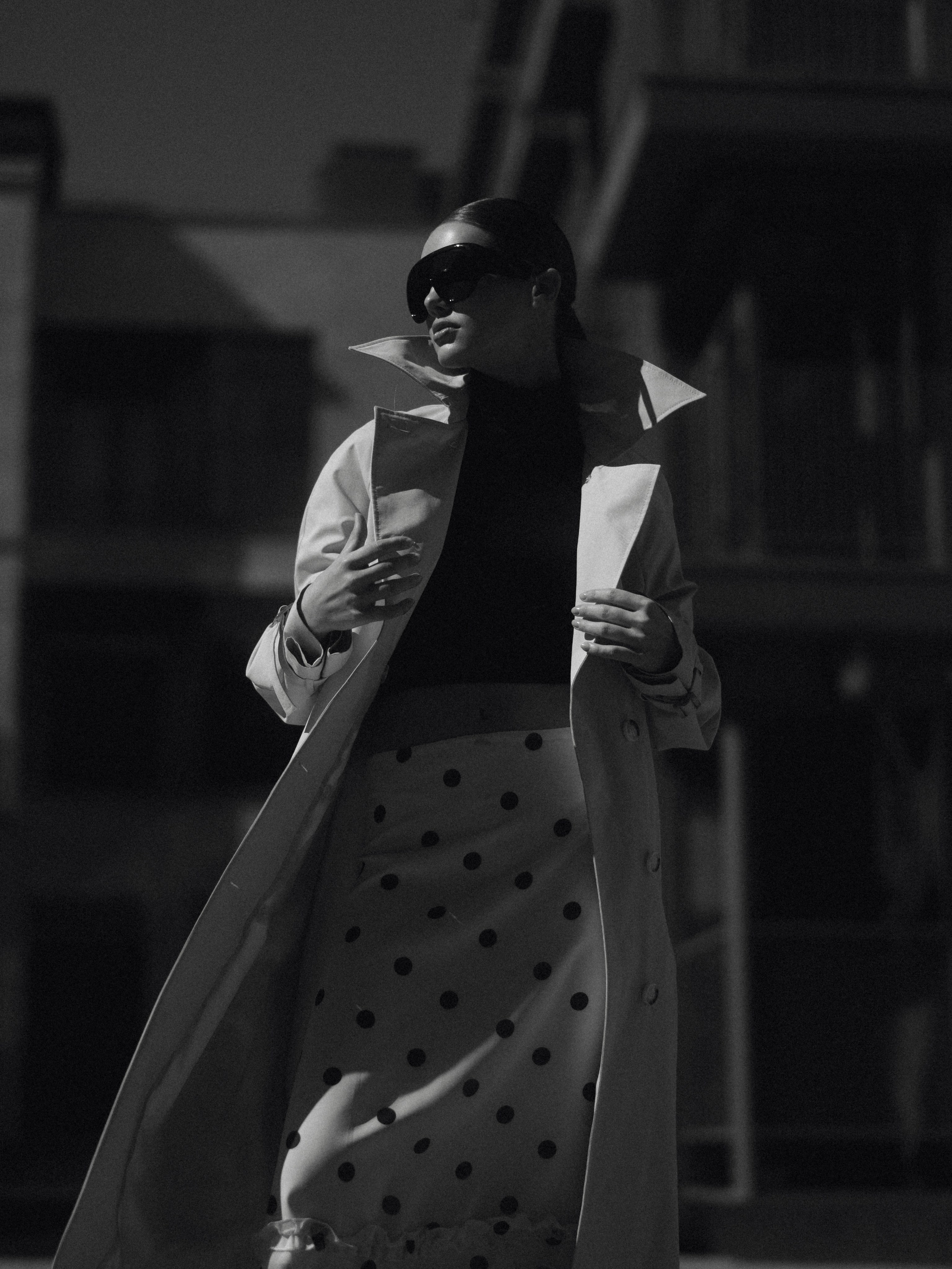 стильная уличная фотосессия в Казани, модель Софи крупный план