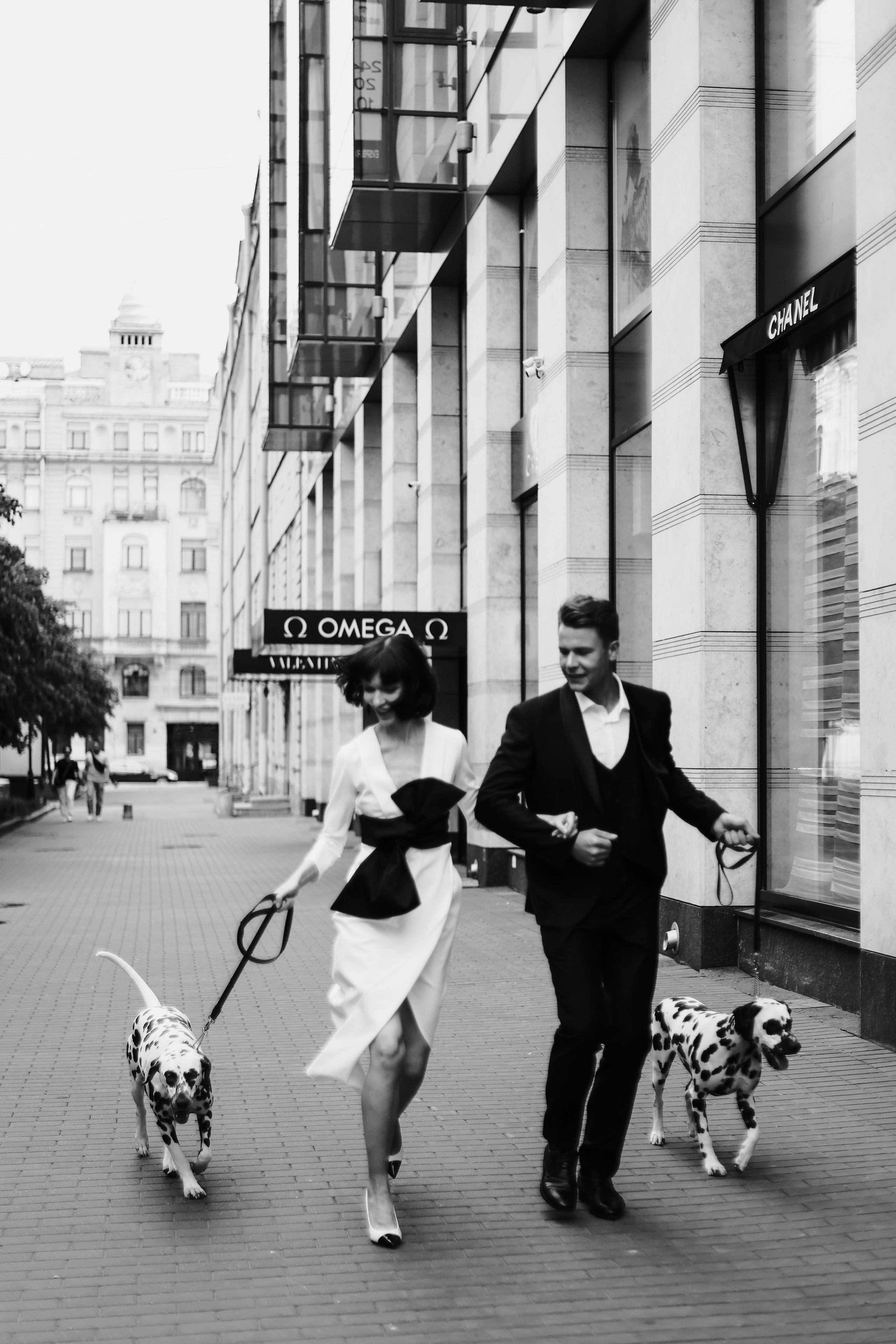 Свадебная прогулка с далматинцами. Свадебный и love story фотограф в Санкт-Петербурге (Спб) Natali Iva