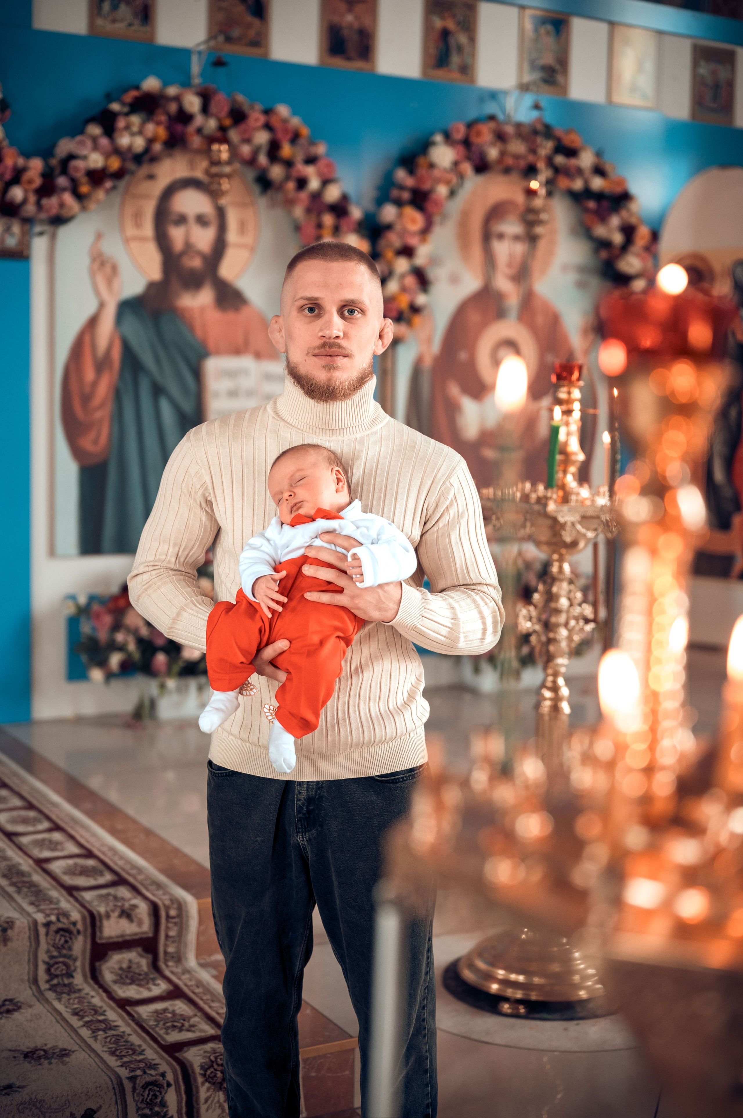 Таинство Крещения Трофима храм иконы Божией Матери «Неупиваемая Чаша». Фотограф на Таинство Венчания и Крещения в Краснодаре Абрамова Людмила
