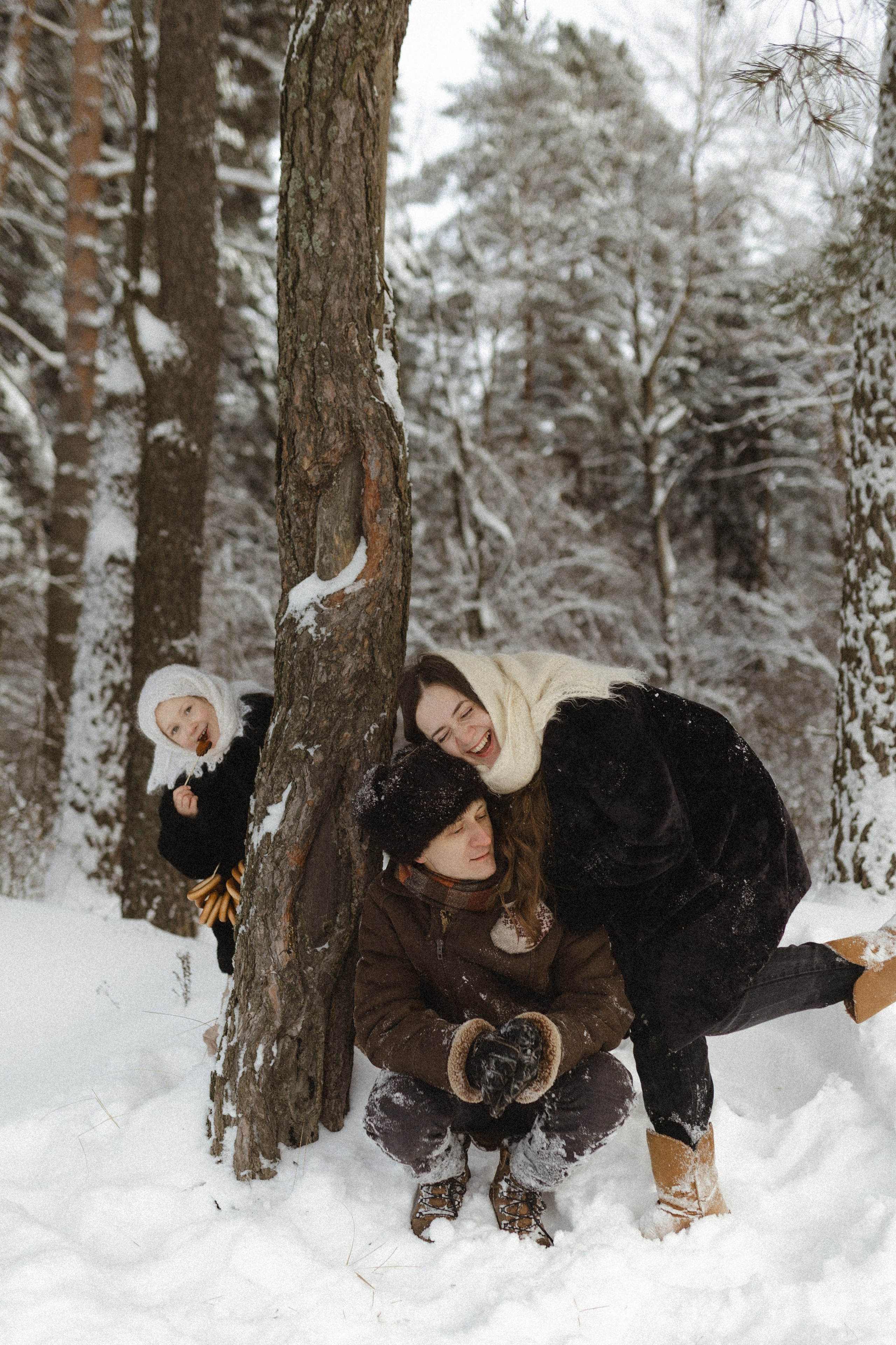Зима не холодная, когда рядом свои. Семейный фотограф в Москве Алина Савченко