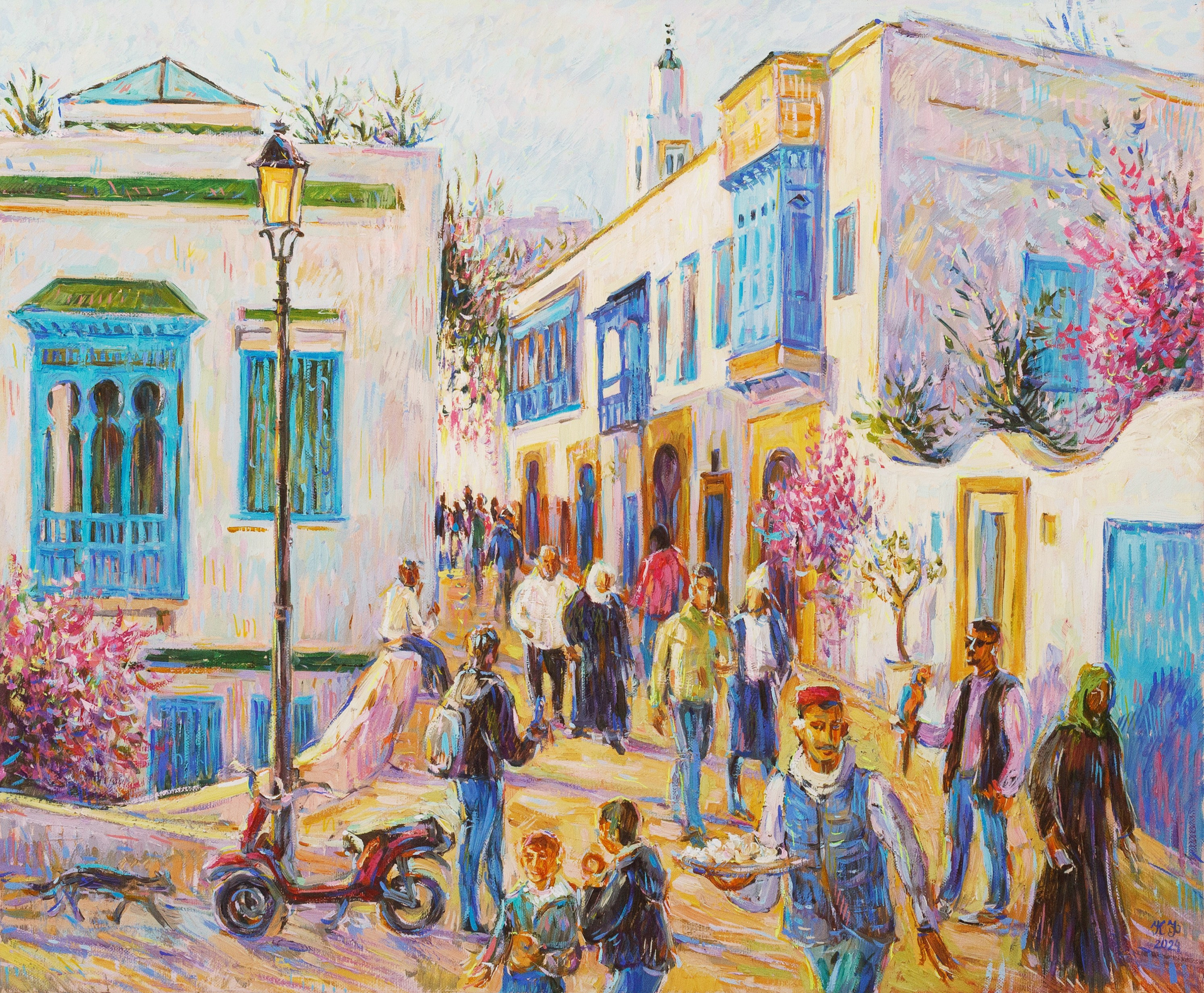 Sidi bou Said (exhibition at Galerie Saladin). Artist Ksenia Filippova