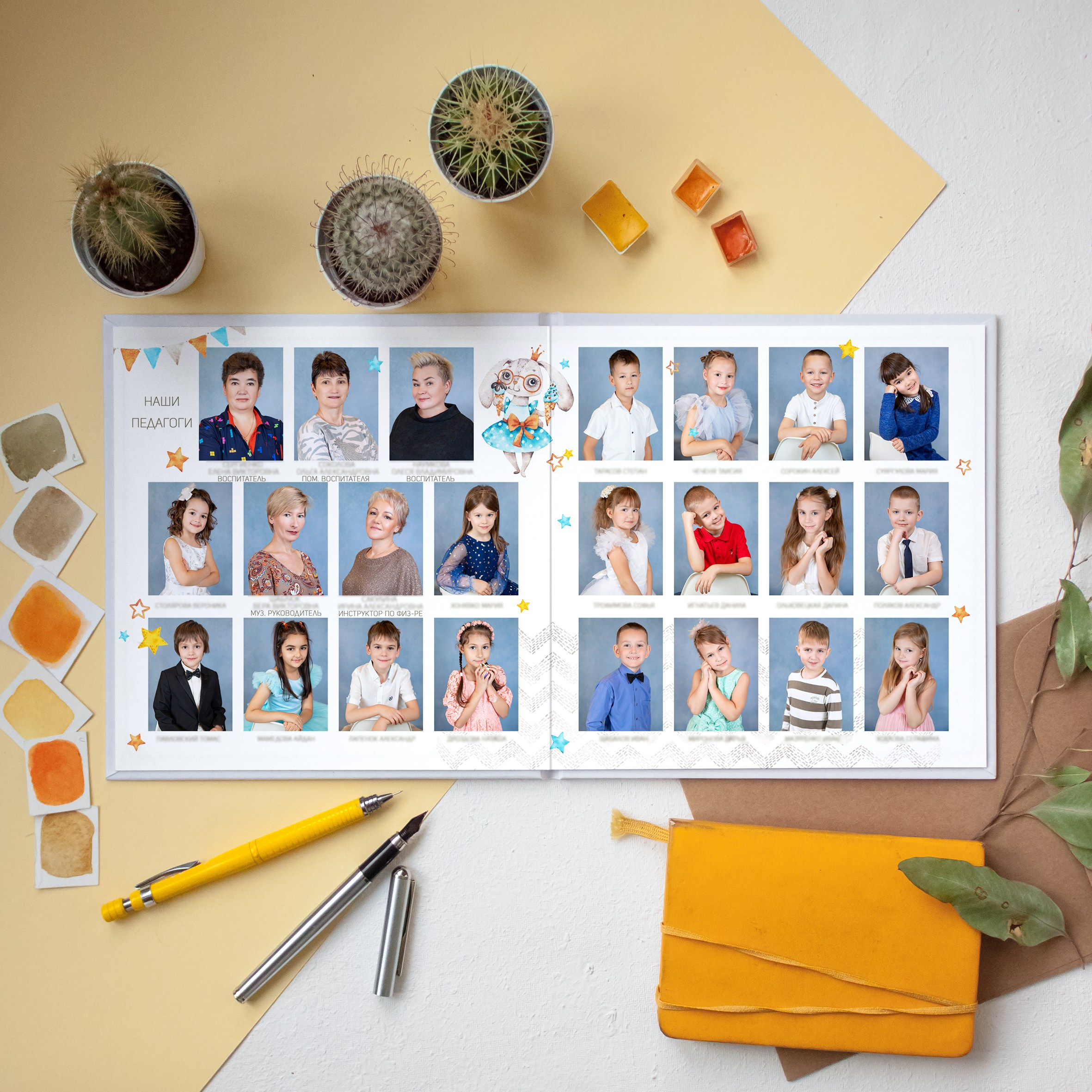Дизайн «Ушастики» 20×20. Выпускные альбомы СПБ для садов и школ | Фотограф Олька Евченко