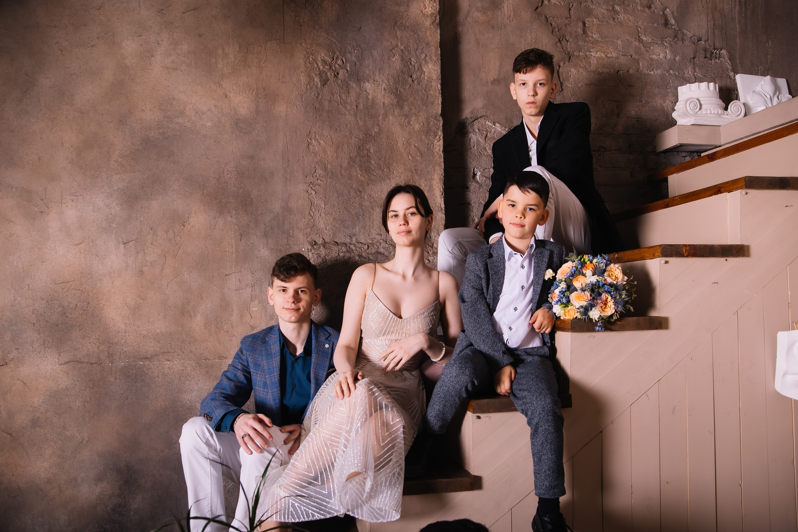 Свадебная семейная съёмка в студии. Свадебный, семейный фотограф, контент съёмка. Екатеринбург. Елена Граф