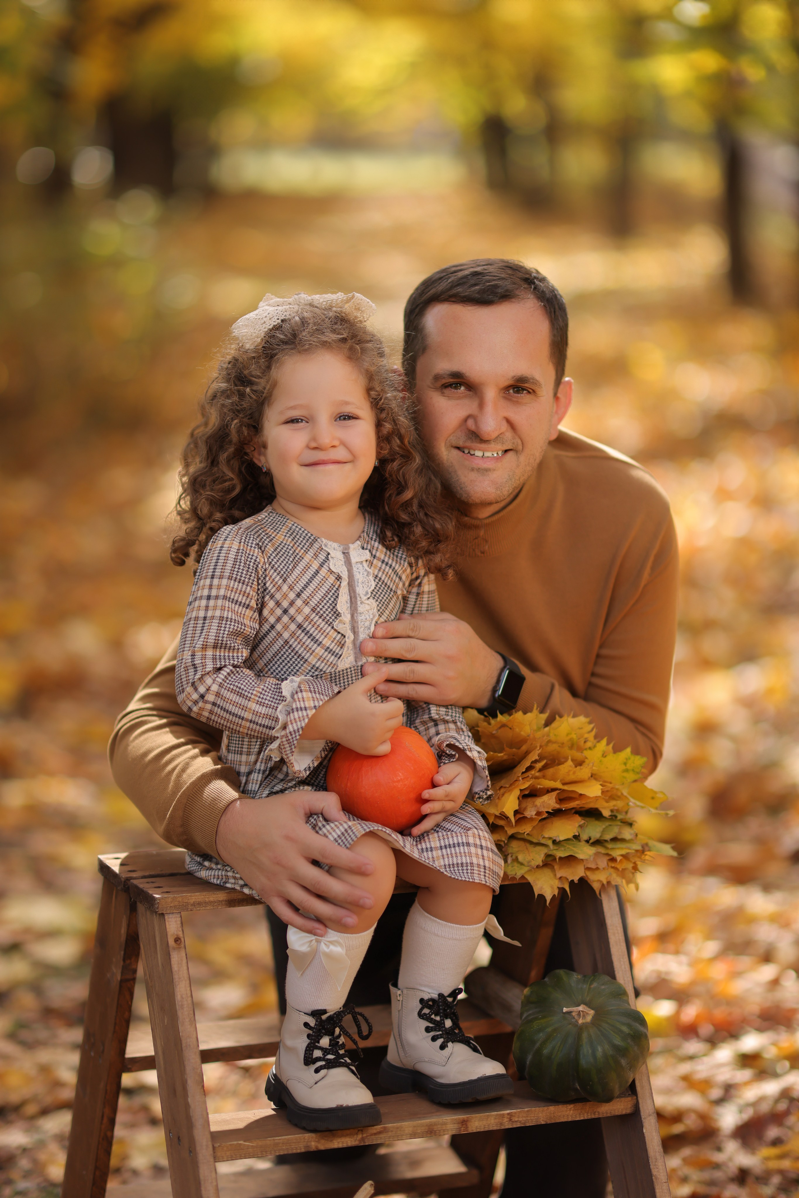 Семейная осенняя фотосессия — Светлана, Аслан и Лора. Анна Бондарева — детский и семейный фотограф, обучение фотографии. Кавказские Минеральные Воды, Пятигорск
