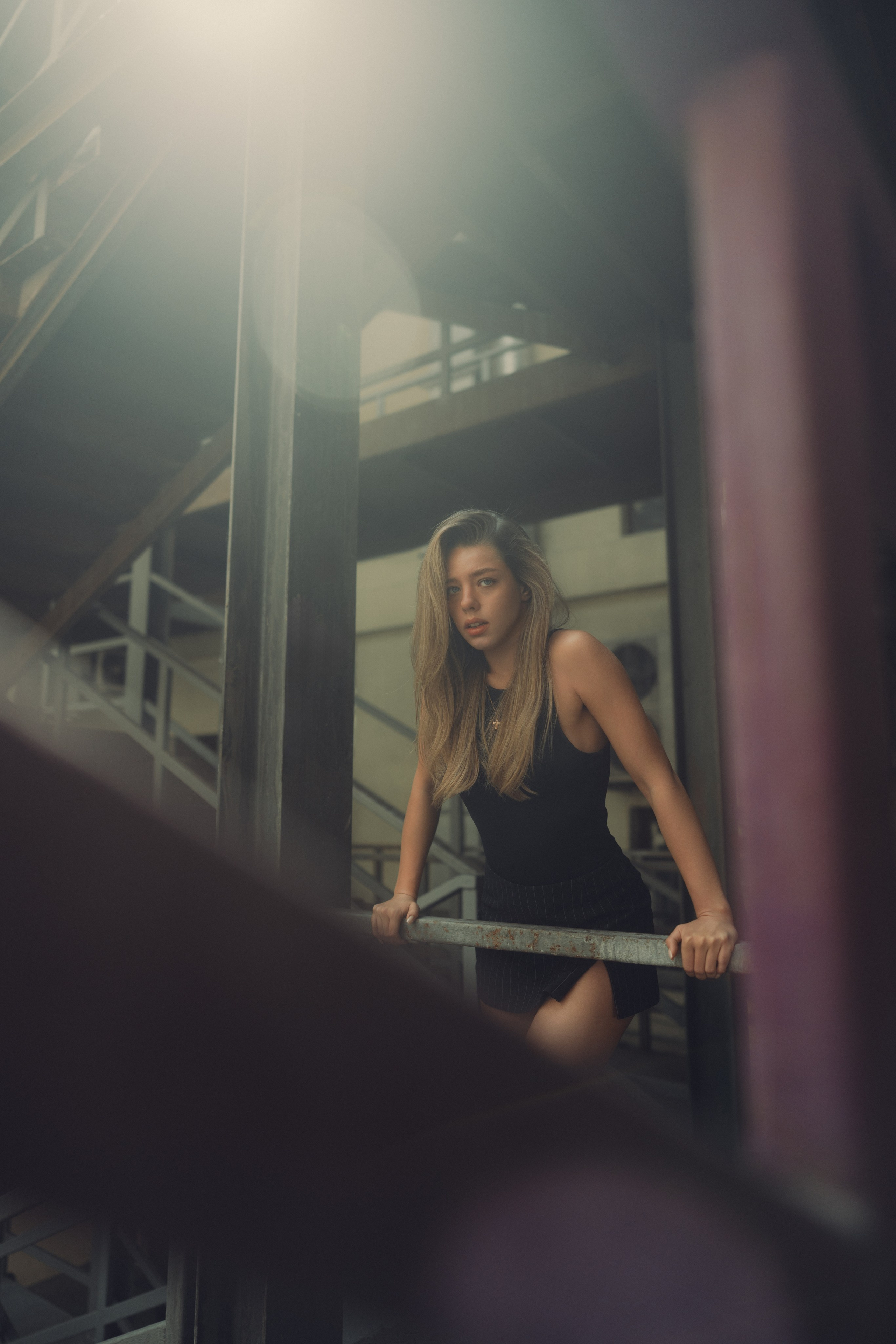 Women's street photo shoot at the Tashigo Hotel in Kazan