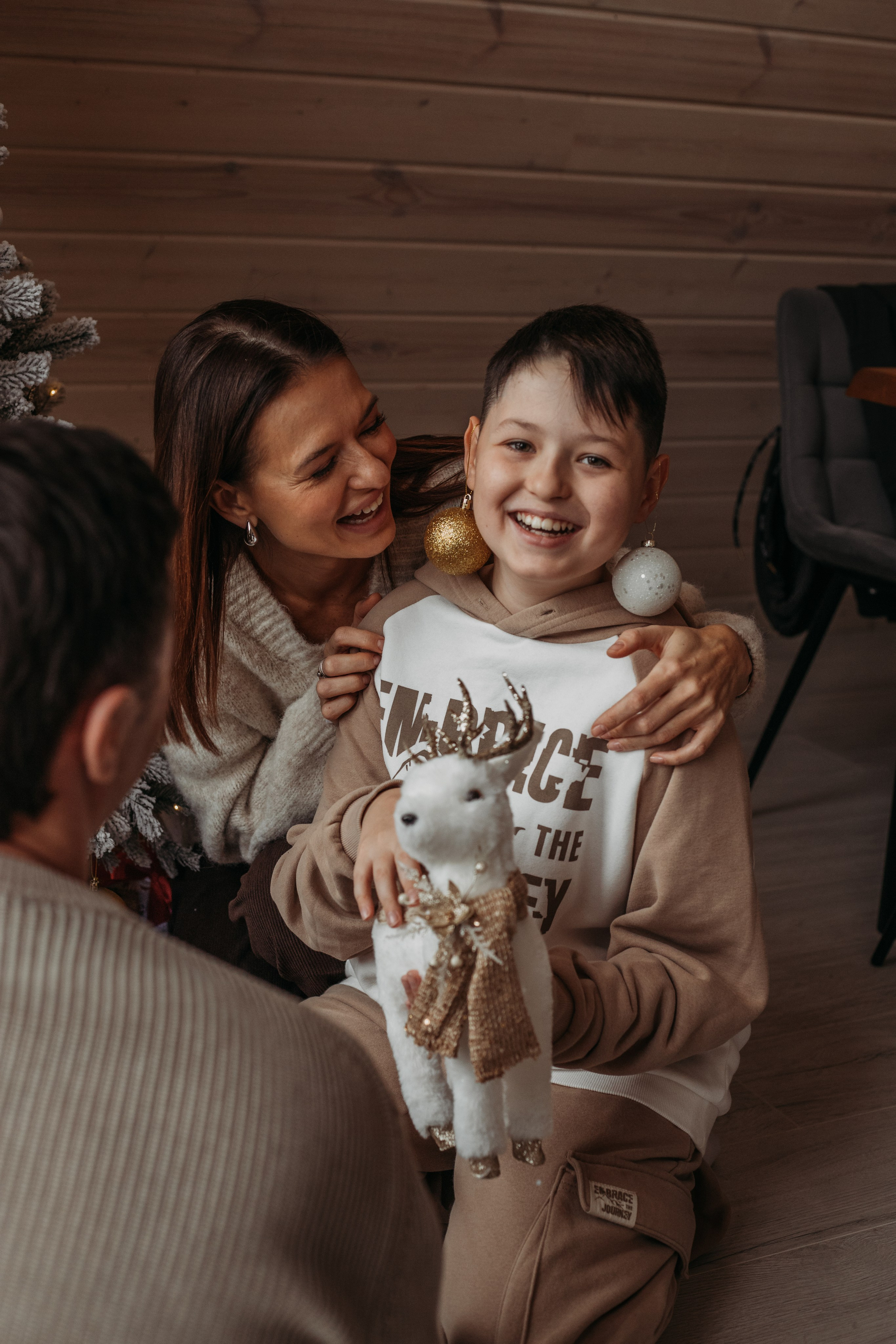 Новогодняя съемка в домике, для семьи Вероники. Венера Гайн. Репортажный фотограф  Тюмень. Обучение фотографии с 0