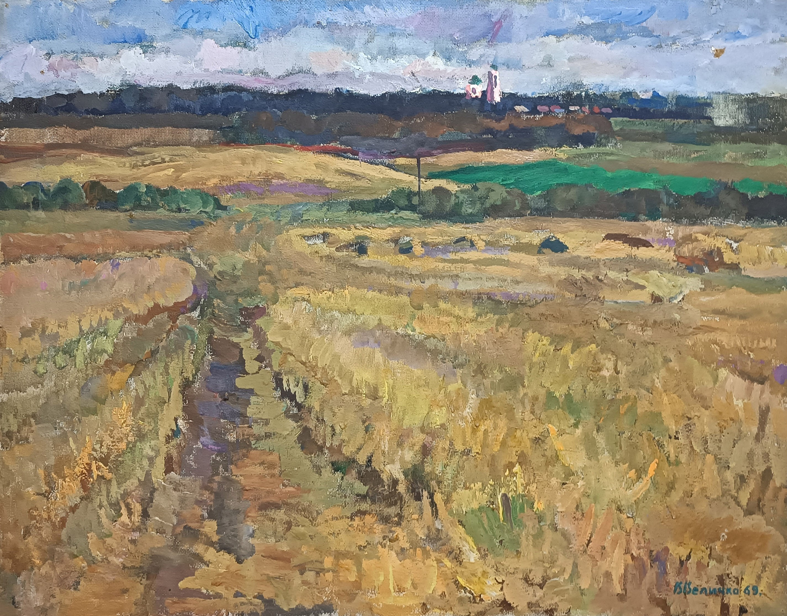 «Поля под Рахманово» 1969 год. Художник Величко Вадим Семёнович