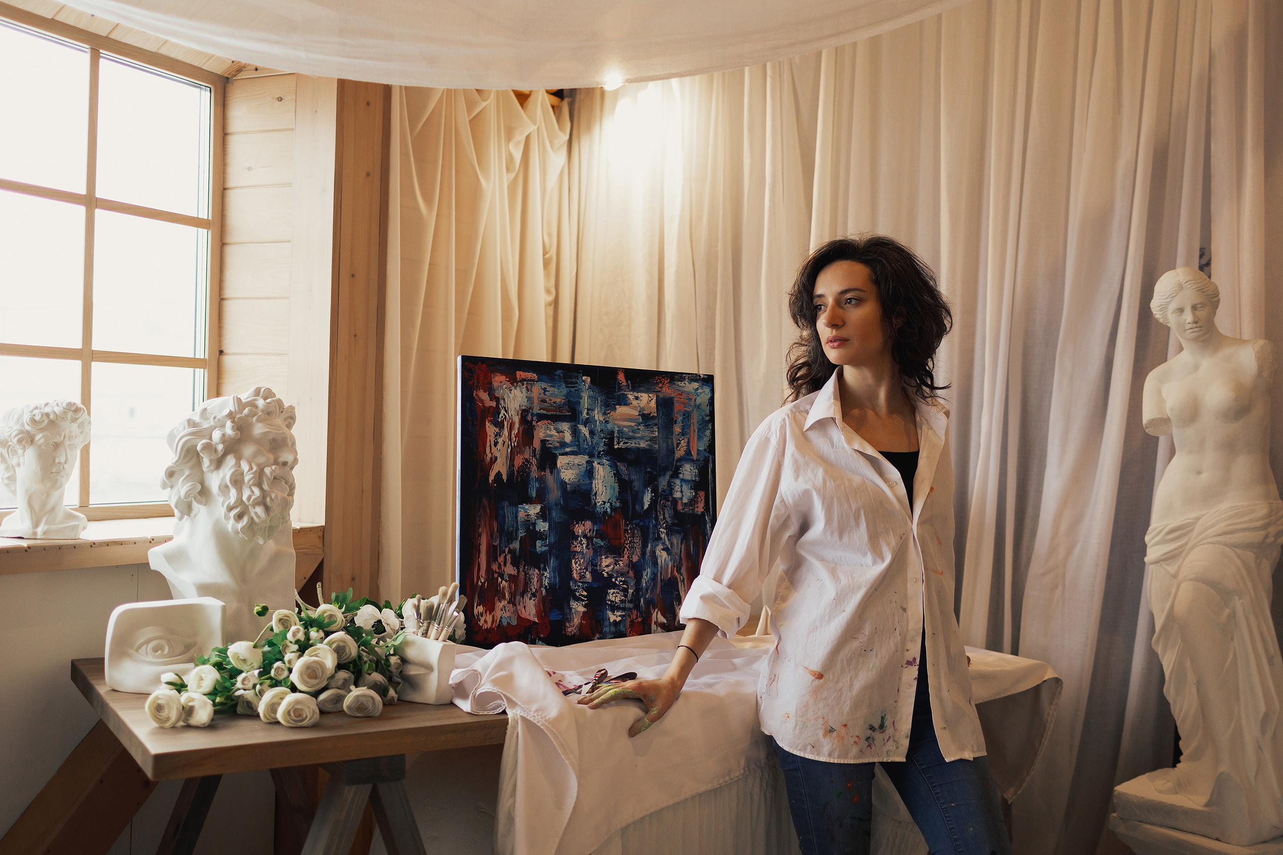 Персональная фотосессия художницы. Профессиональный фотограф в Новосибирске