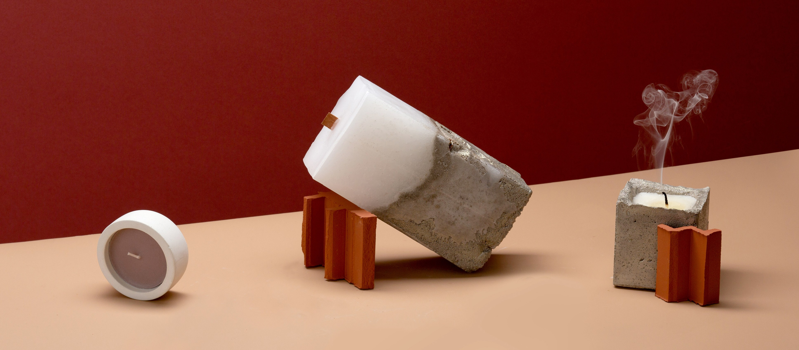 предметная съёмка авторские свечи российского дизайнера для сайта oohmhome.ru и магазина в trendisland в авиапарк