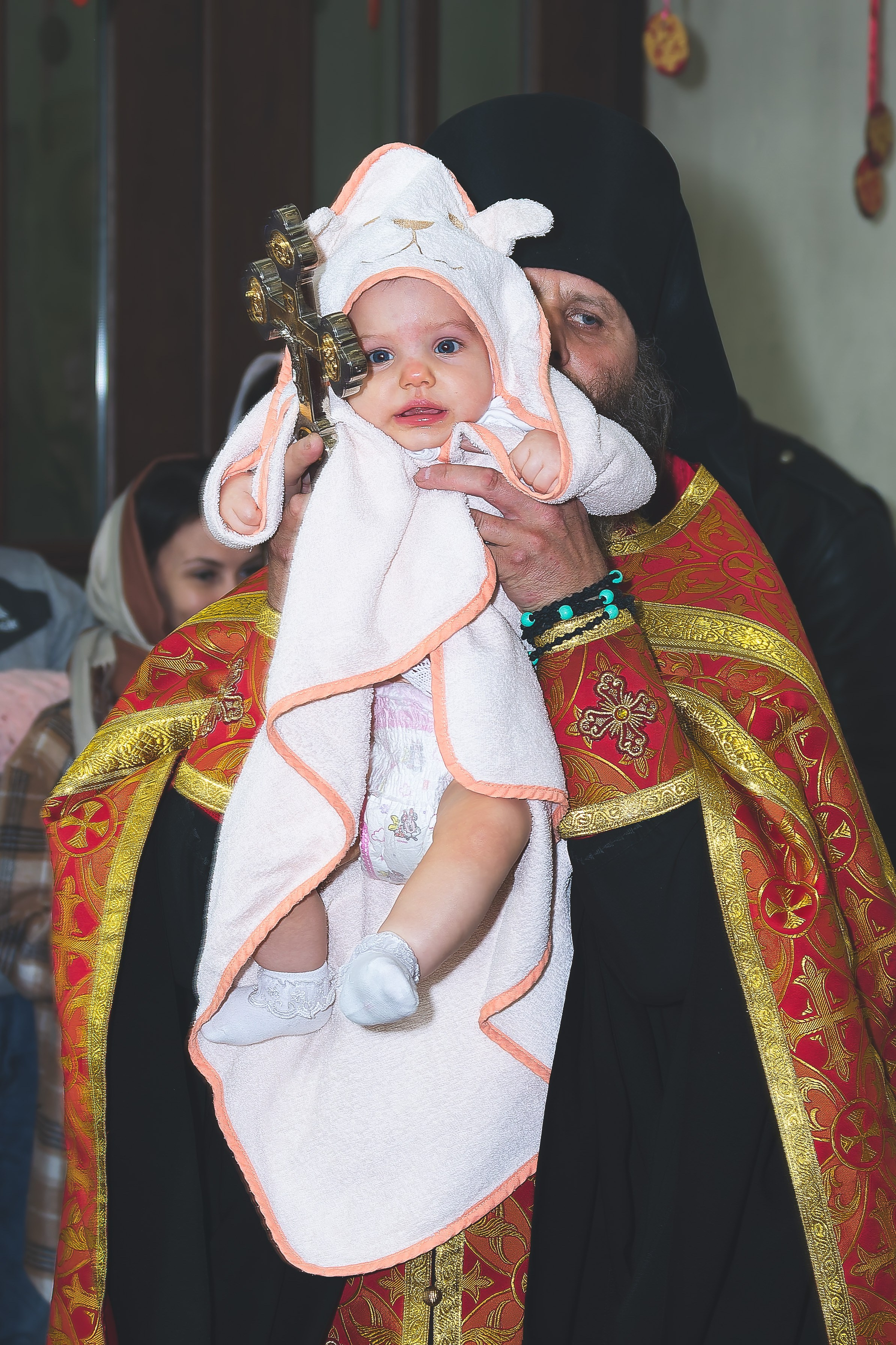 Крещение Ксении в храме Рождества Пресвятой Богородицы д. Щербинино. Фотограф Евгений Егоров