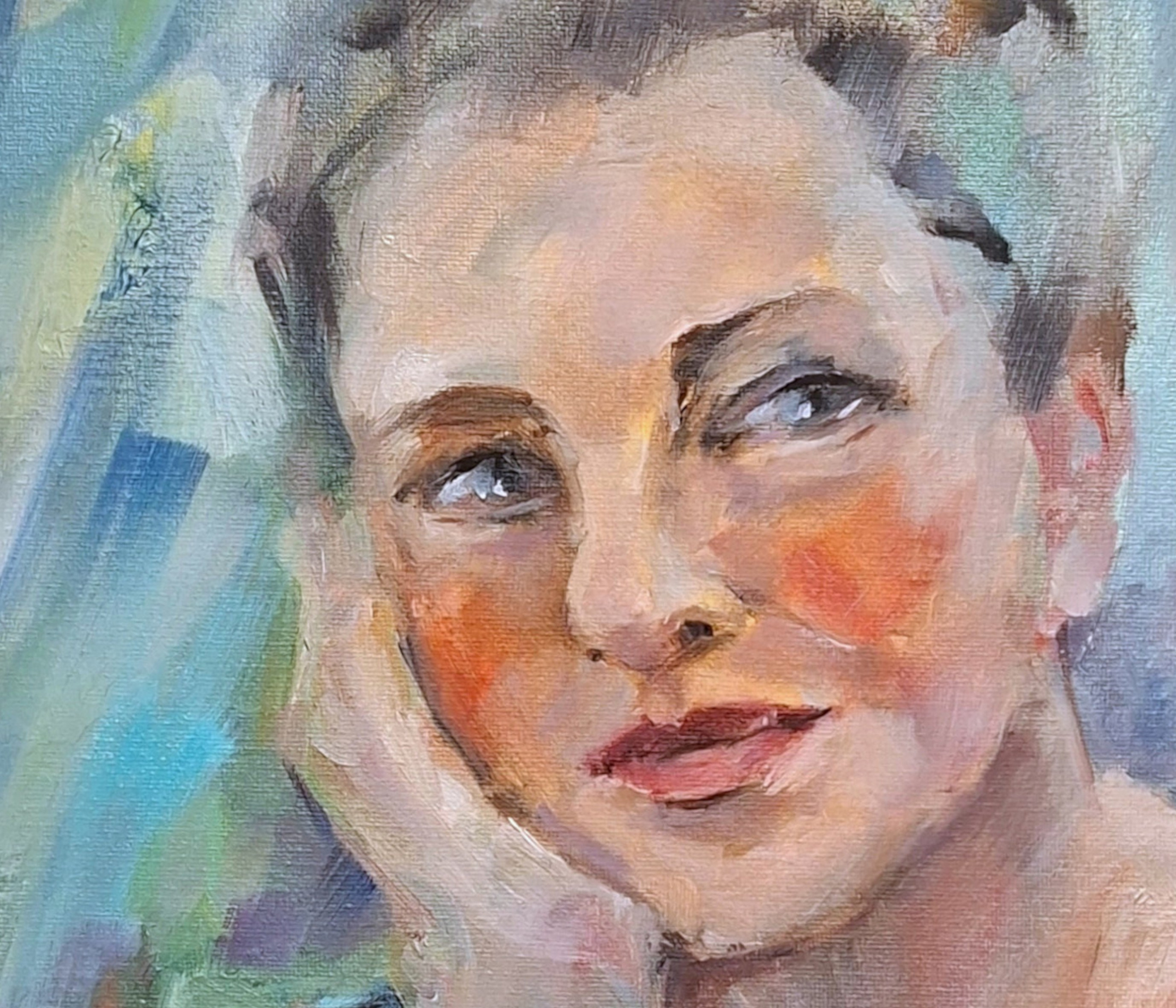Картина Хранящая память. Олеся Лопатина — художник. Диалог реализма и абстракции. Живопись, сотрудничество, подкаст. Санкт‑Петербург