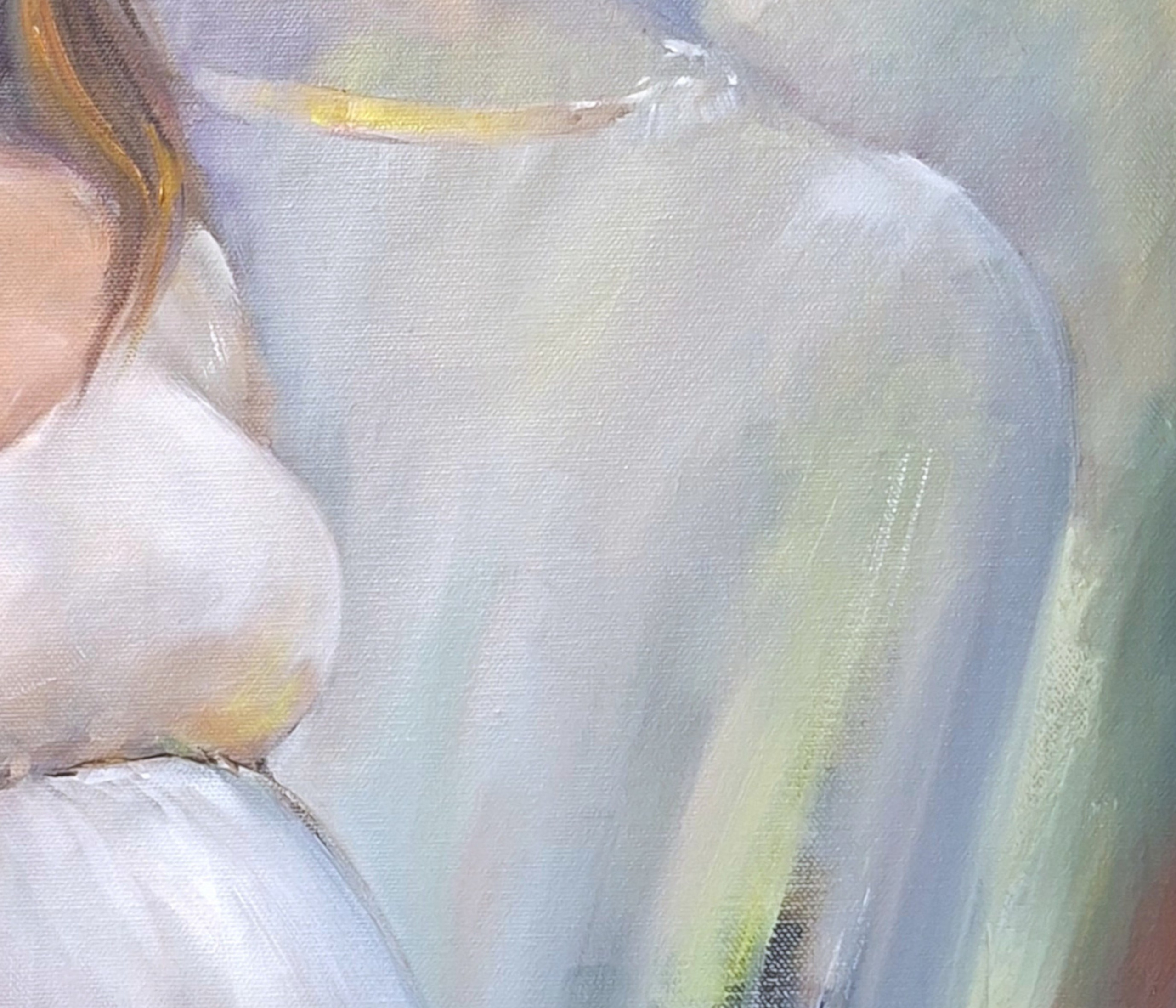Картина Вместе. Олеся Лопатина — художник. Диалог реализма и абстракции. Живопись, сотрудничество, подкаст. Санкт‑Петербург