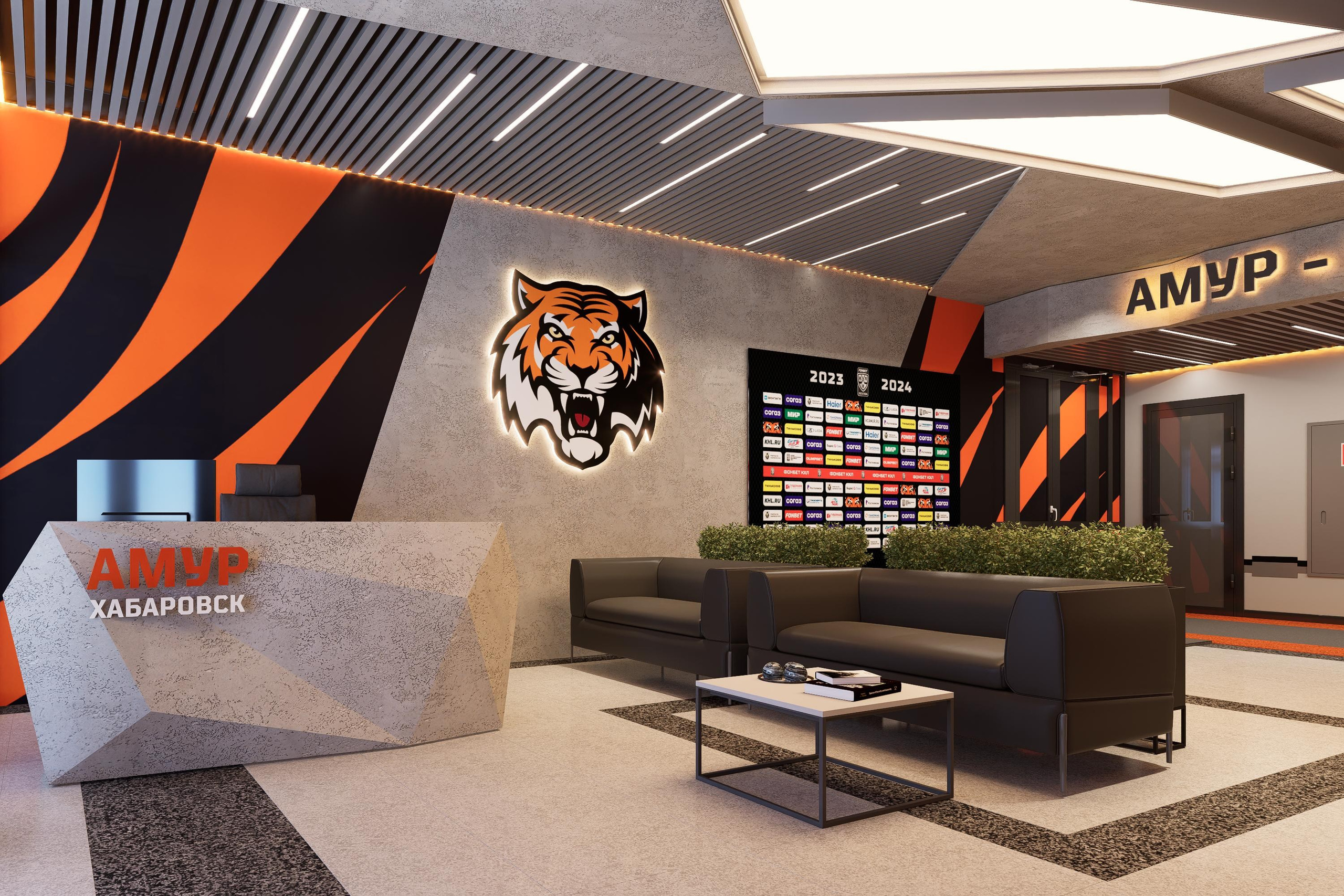 ХК Амур Вестибюль. Архитектурно-дизайнерское бюро ROOMS