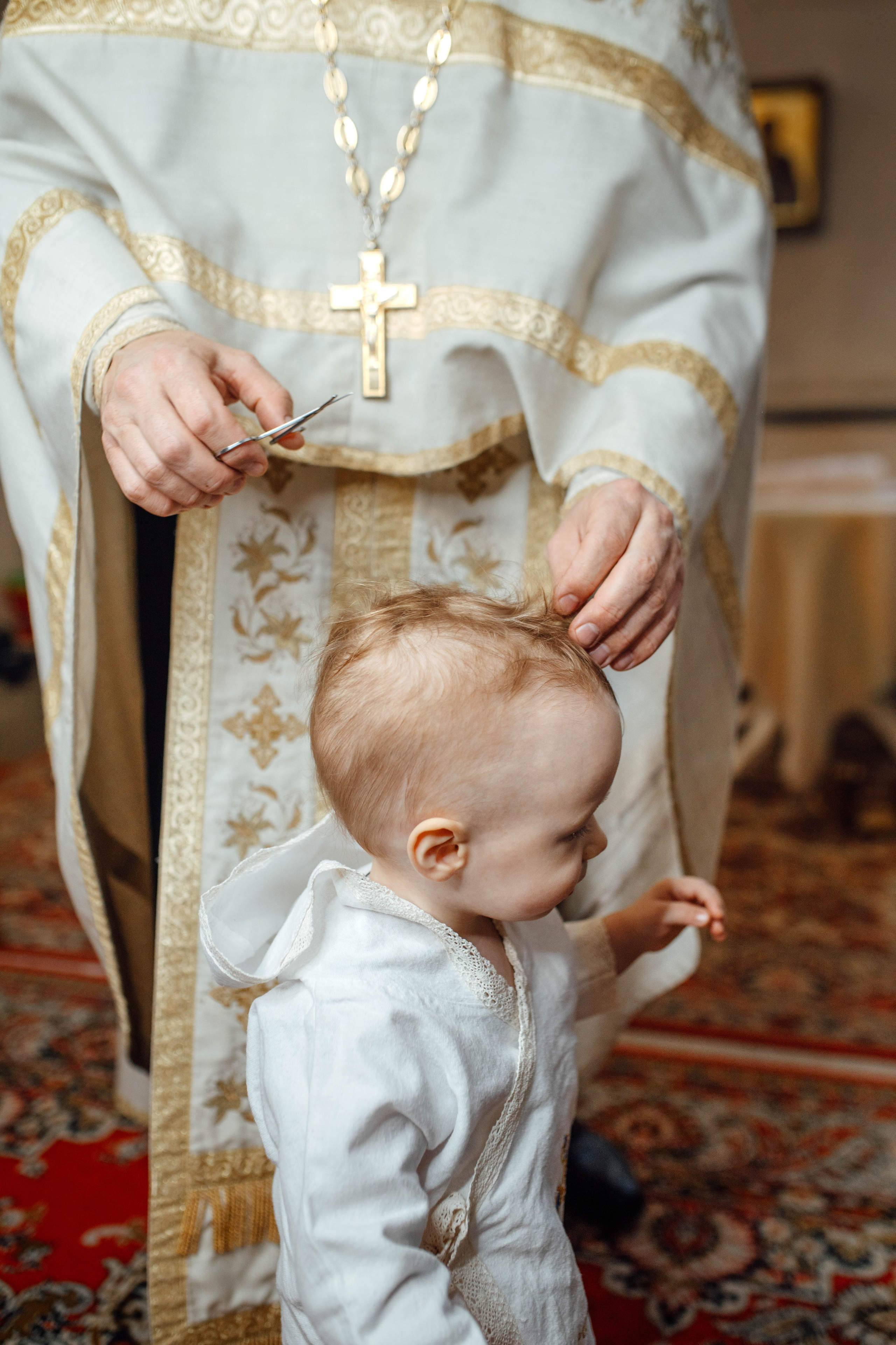 Таинство крещения Льва, храм Вознесения Господня, Ждановичи, февраль 2025