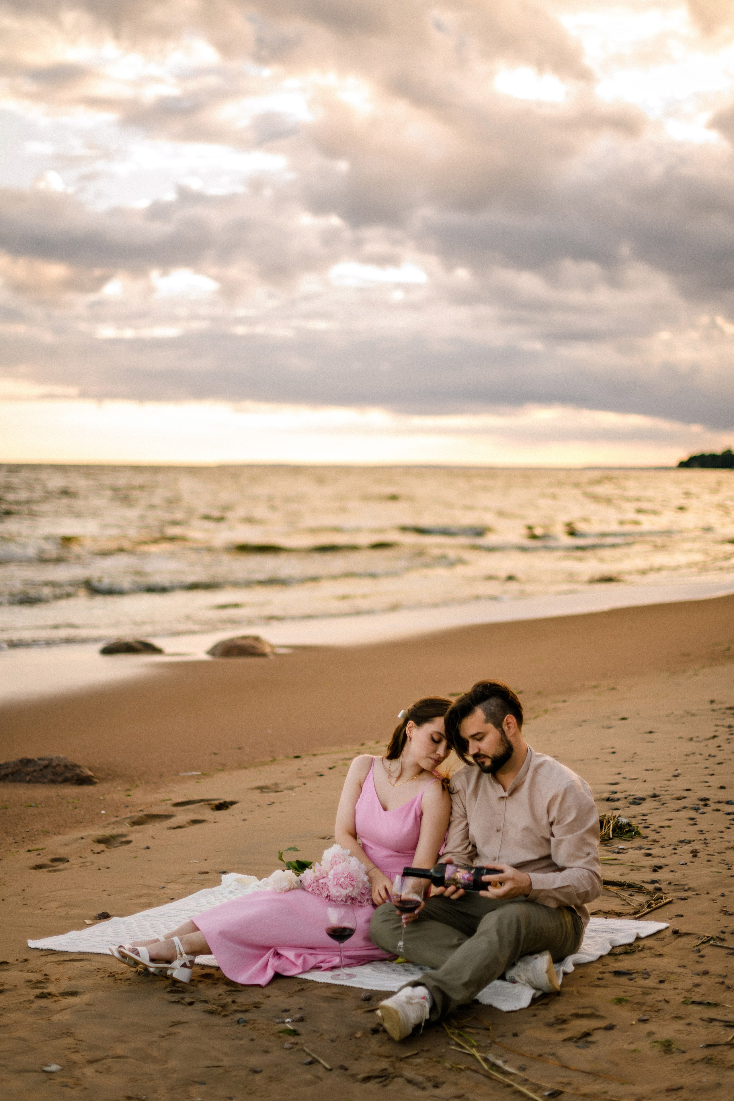 Настя и Вова Финский залив. Свадебный фотограф в Санкт-Петербурге София Шубик